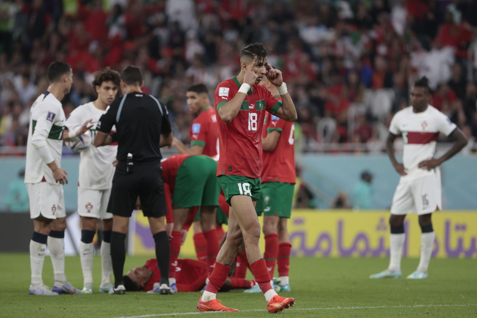 Las imágenes del Marruecos - Portugal de los cuartos de final del Mundial de Qatar