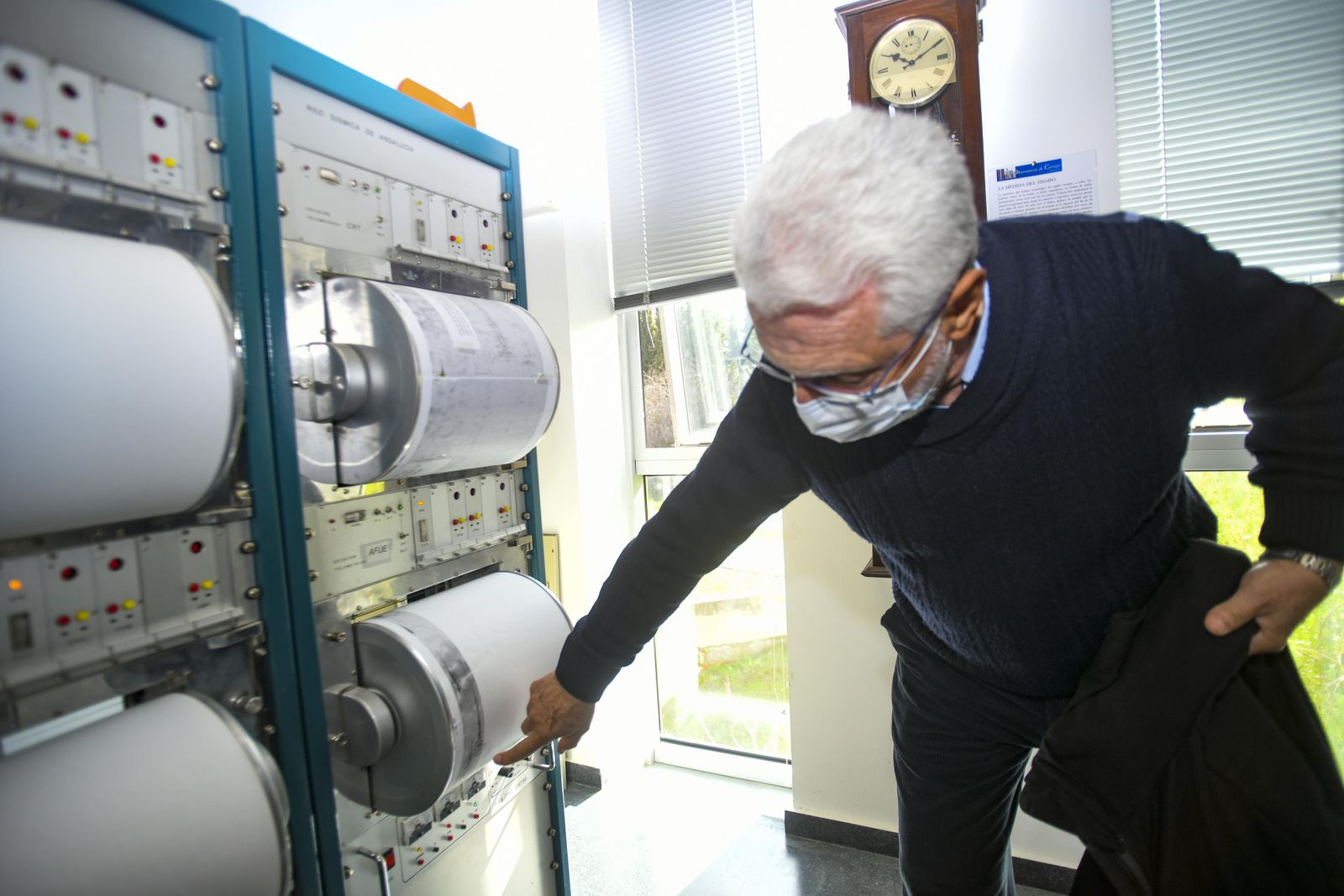 Tambor donde quedan las gráficas de los seísmos.