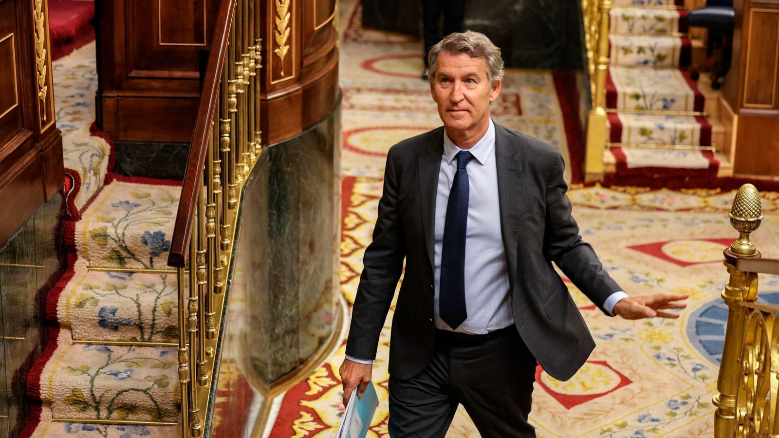 Alberto Núñez Feijóo, el pasado miércoles, en el Congreso de los Diputados.