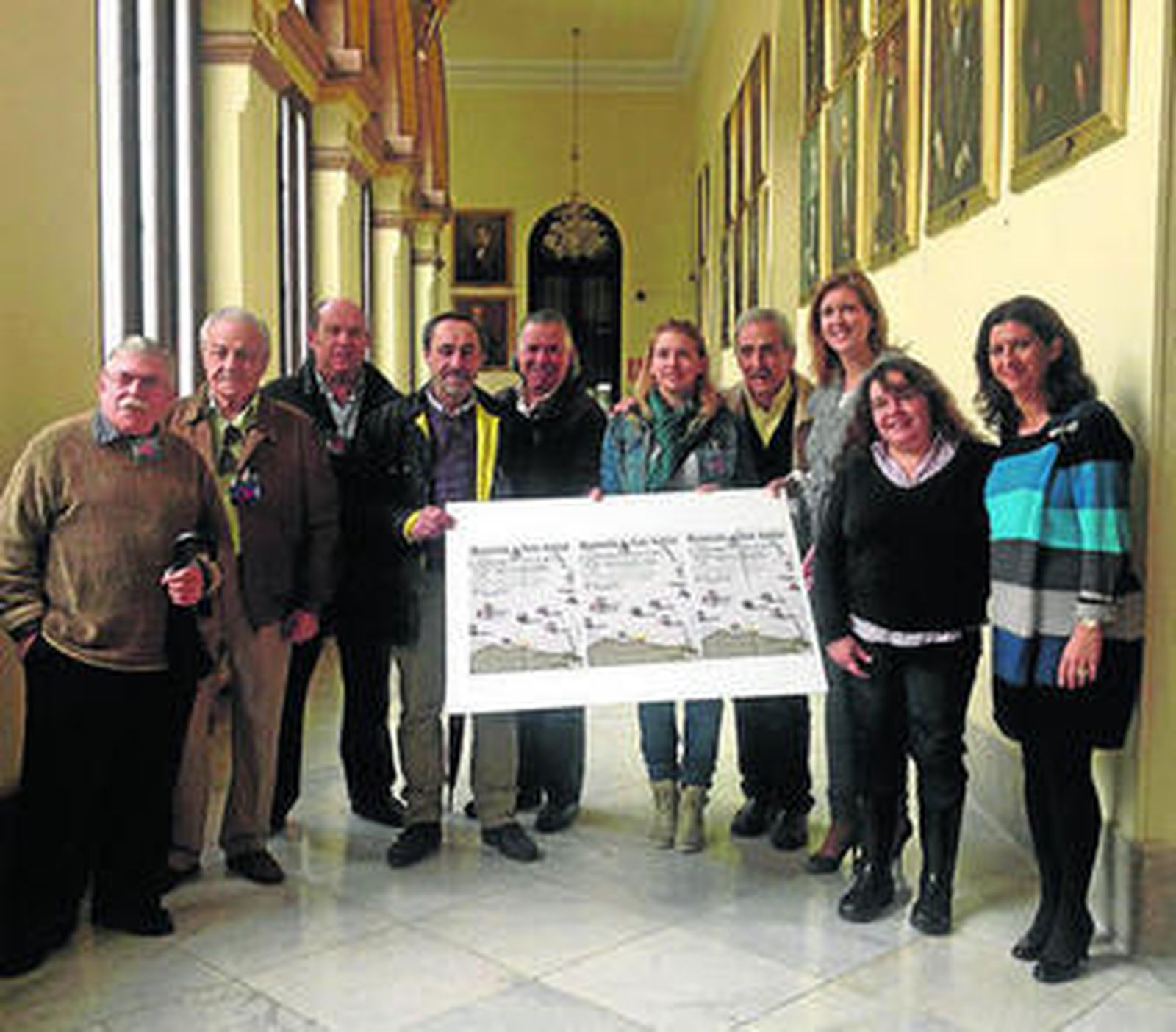 La presentación de la romería de El Palo, ayer.
