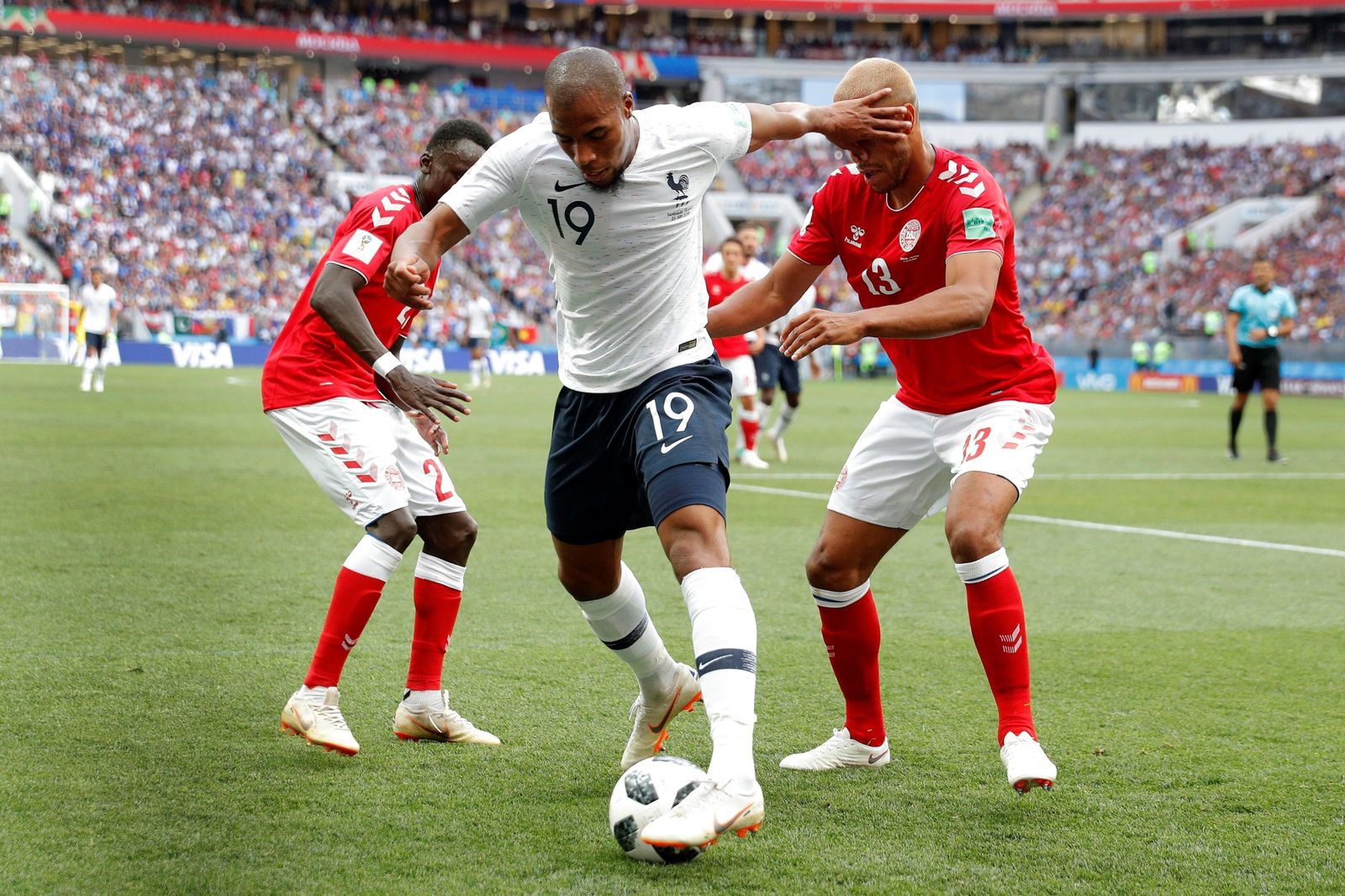 Las imágenes del Dinamarca-Francia