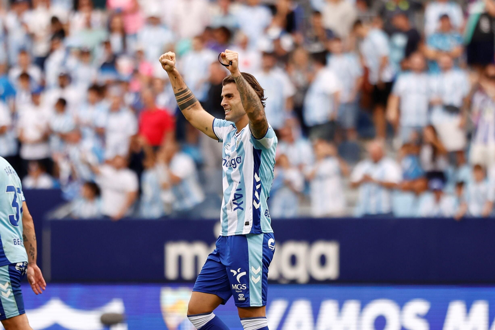 Eneko Jauregi celebra uno de sus goles al Andorra. Eneko Jauregi celebra uno de sus goles al Andorra.