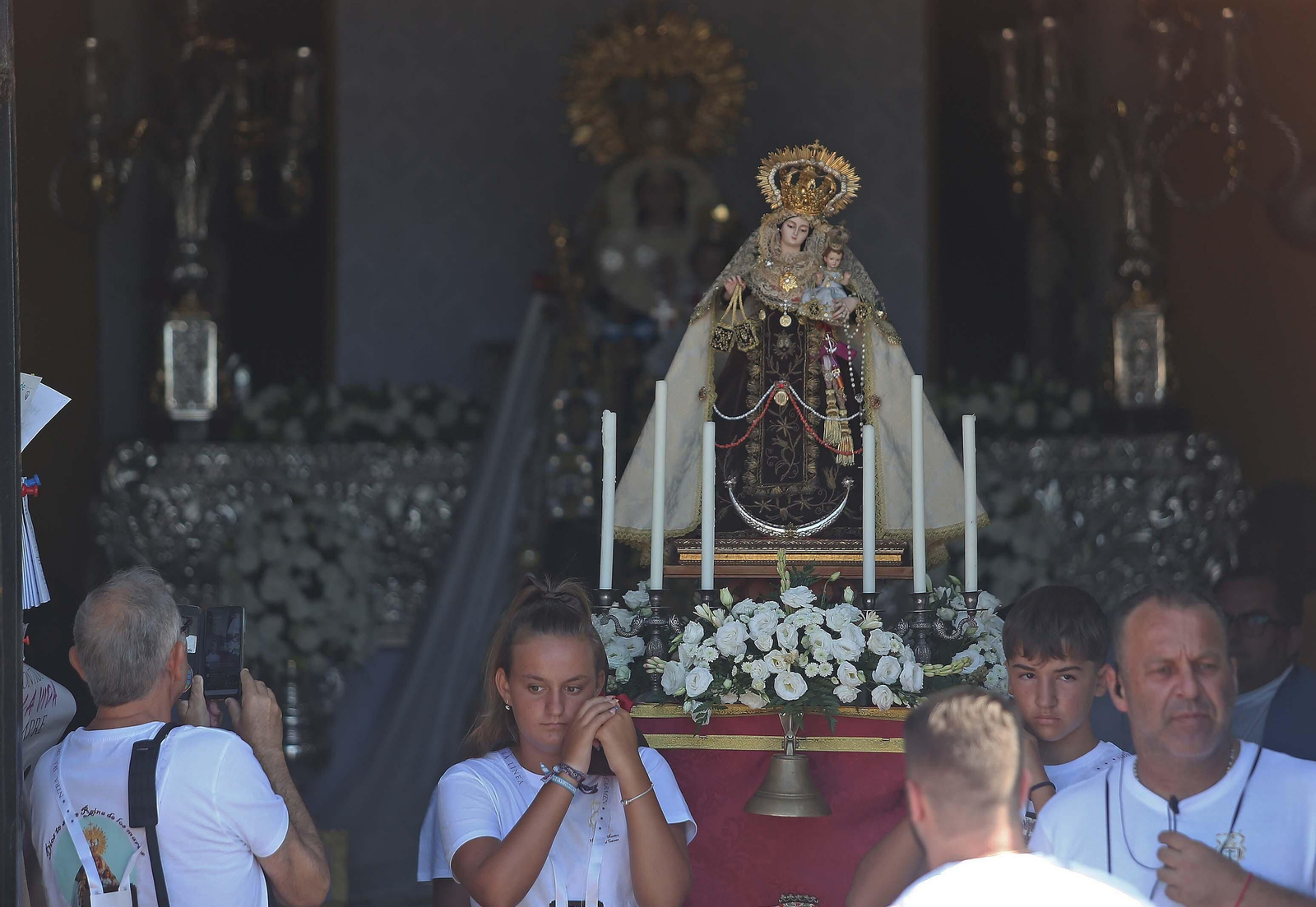 Fotos de la primera procesión infantil de la Virgen del Carmen en La Línea