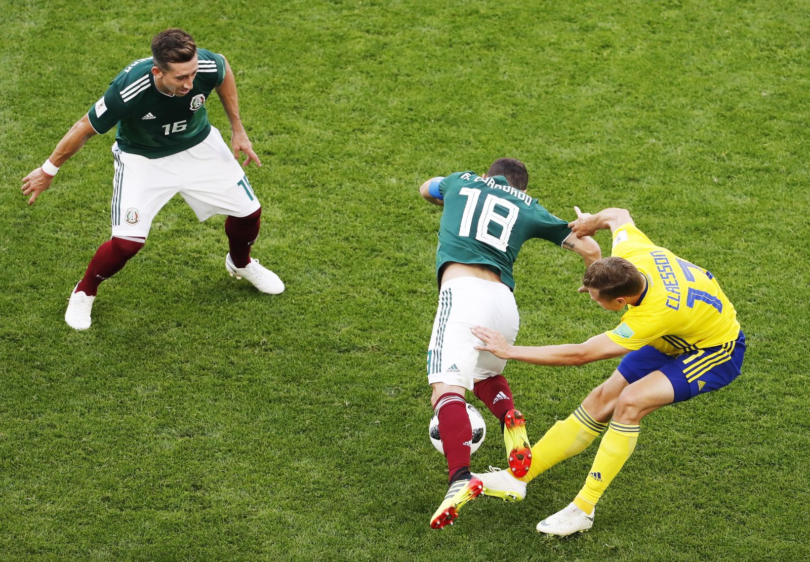 Las imágenes del México-Suecia