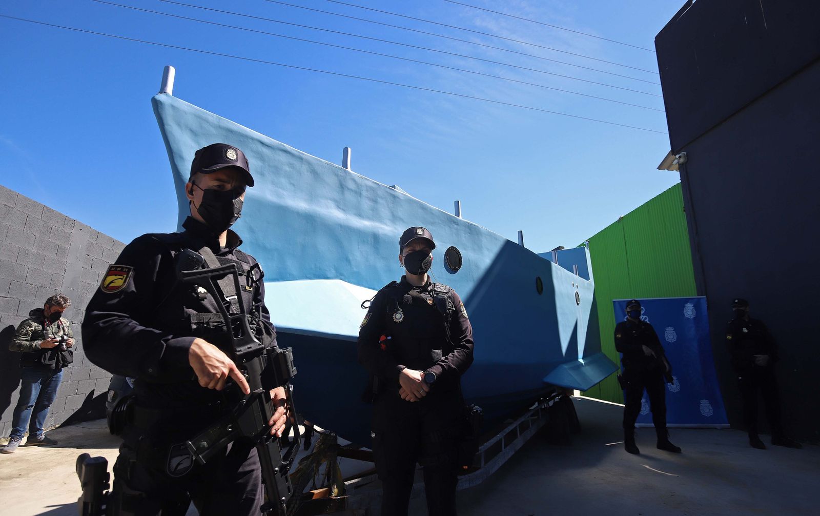 Un narcosubmarino interceptado por la policía en marzo de este año