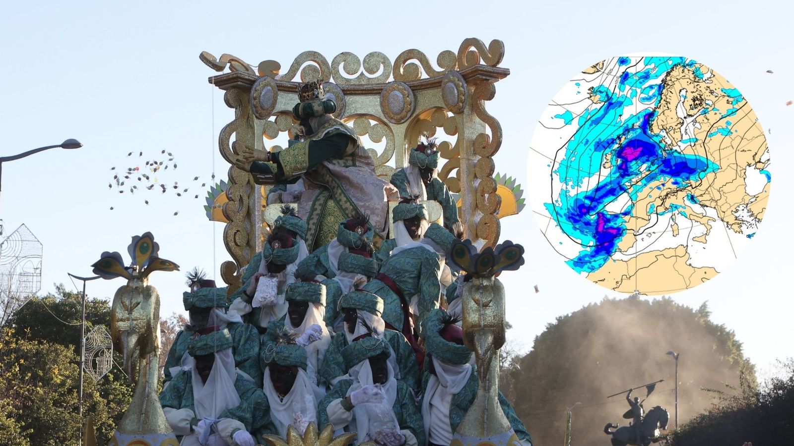 Así afectará la borrasca atlántica a la Cabalgata de Reyes 2025 de Sevilla