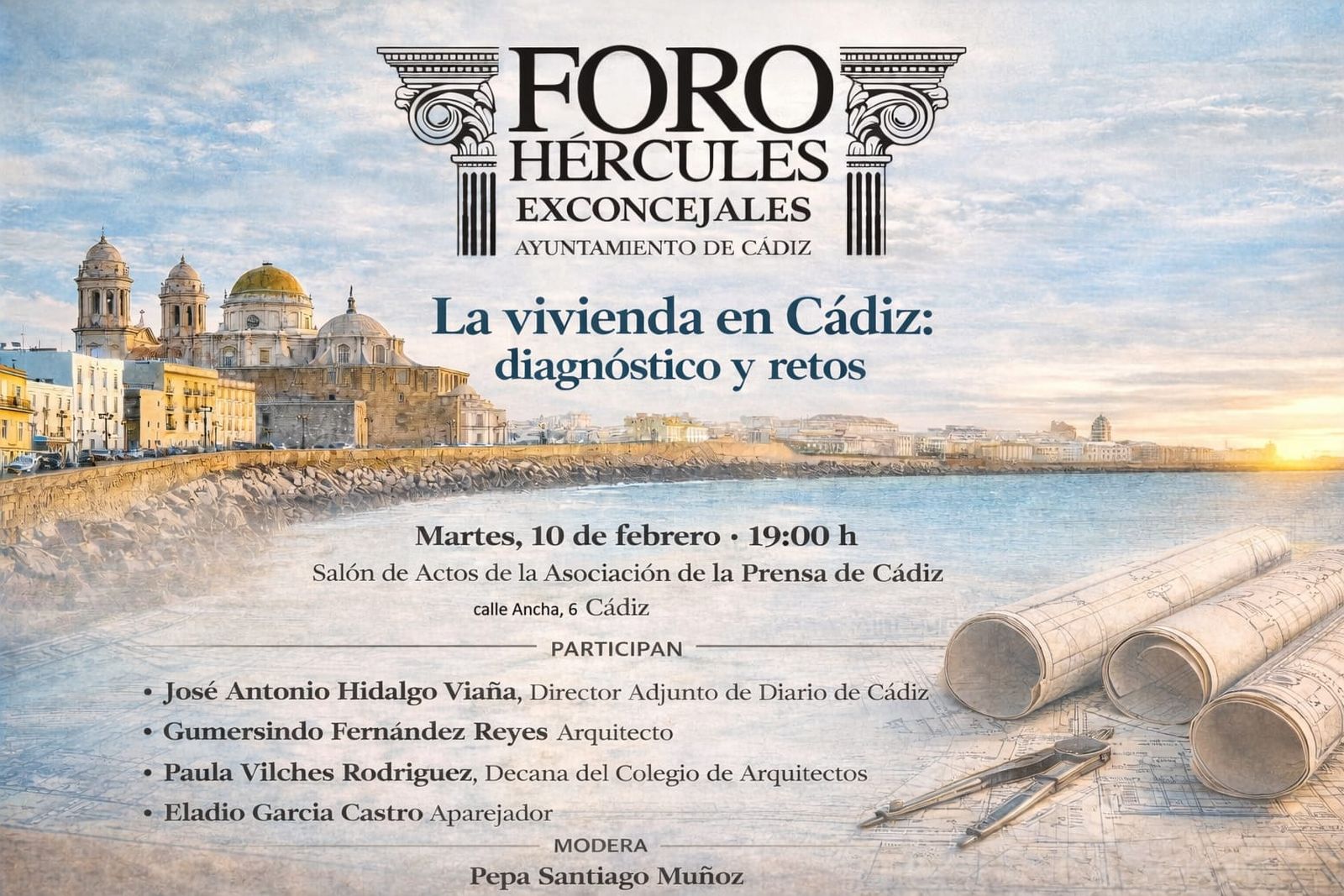 Esta tarde en Unicaja organizado por el Foro Hércules