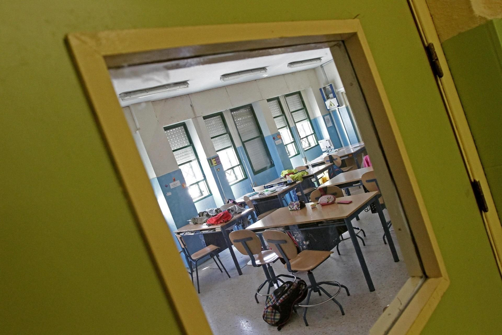 Una aula vacía. Una aula vacía.