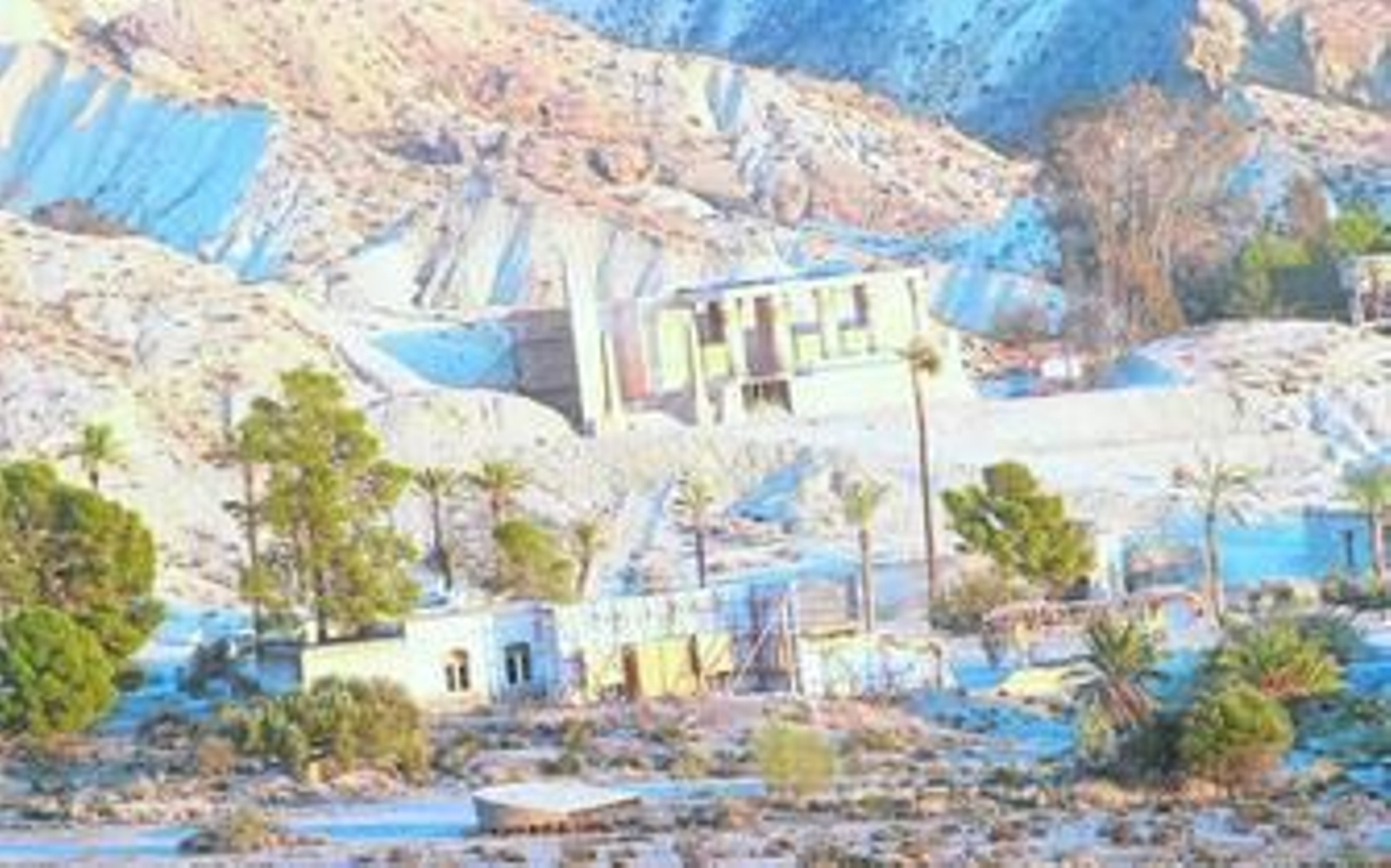 La imagen captada ayer por la tarde muestra lo poco que queda del poblado egipcio en Sierra Alhamilla. Del templo egipcio no queda ni rastro.