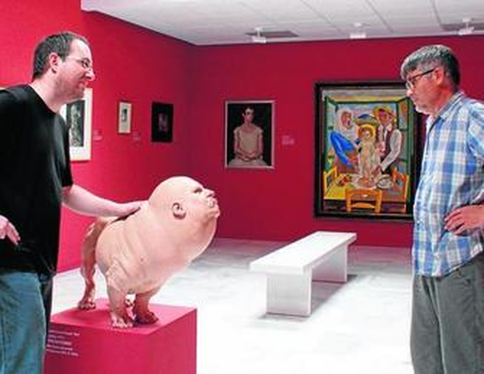 Andrés García Ibáñez con Golucho.