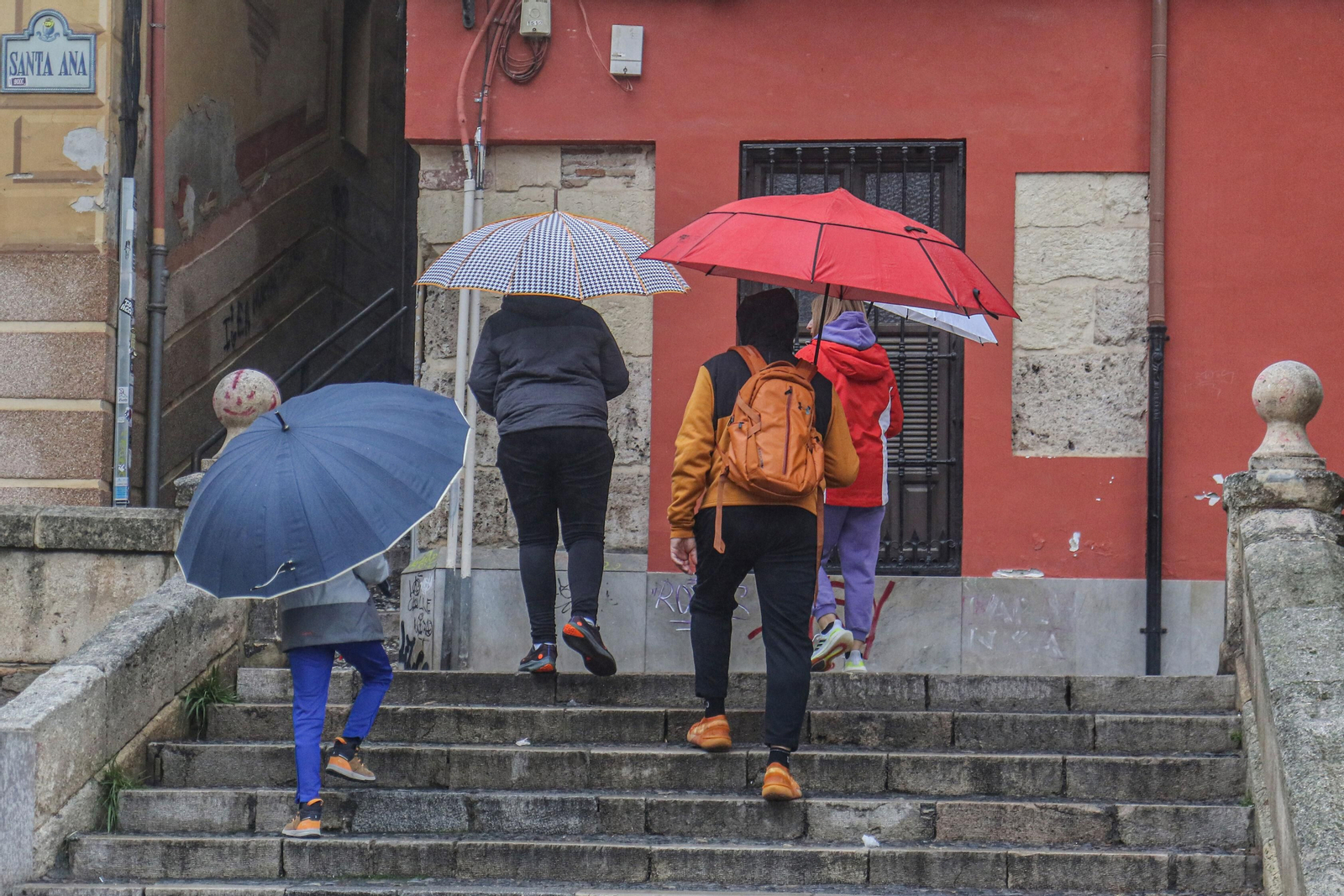 Lluvia durante los últimos días de febrero.