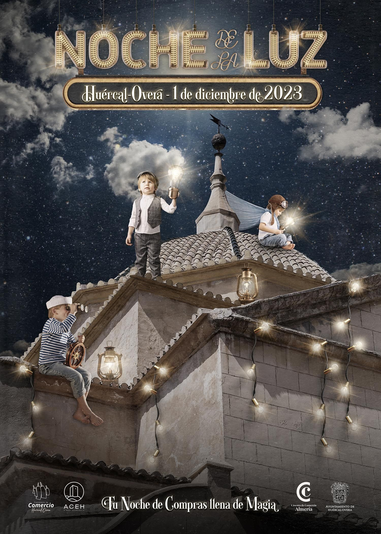 Cartel promocional de la Noche de la Luz de Huércal-Overa.