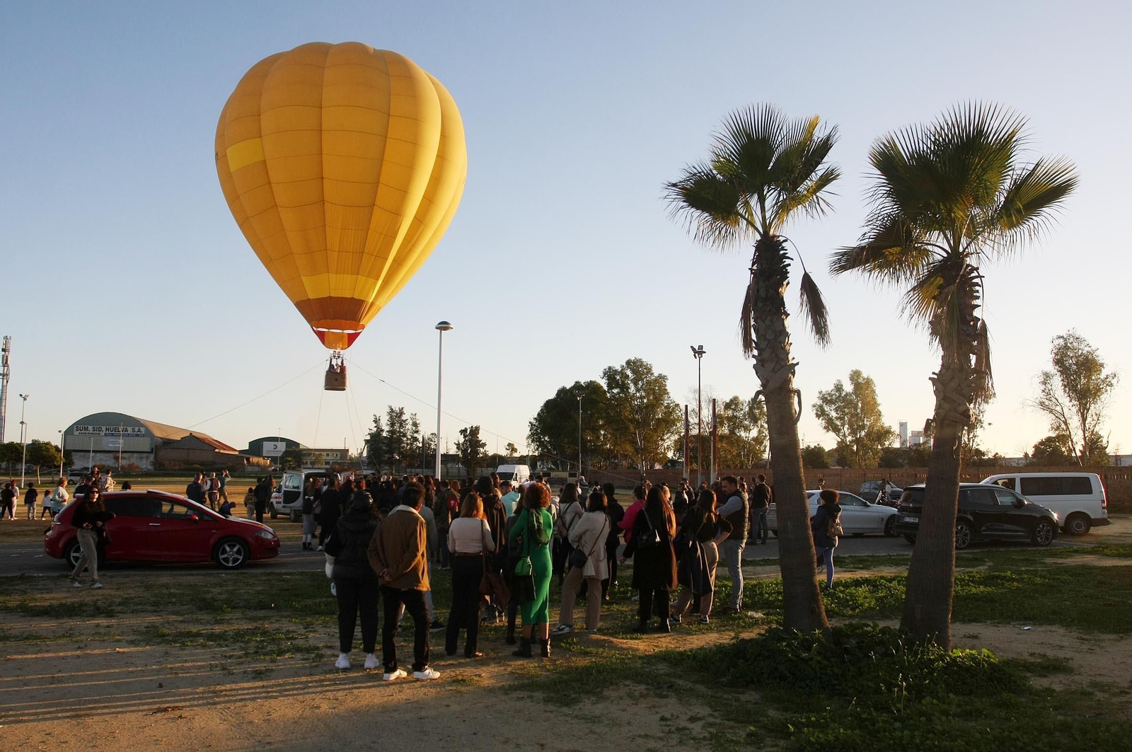 Imágenes del vuelo del globo aeroestático  en Huelva