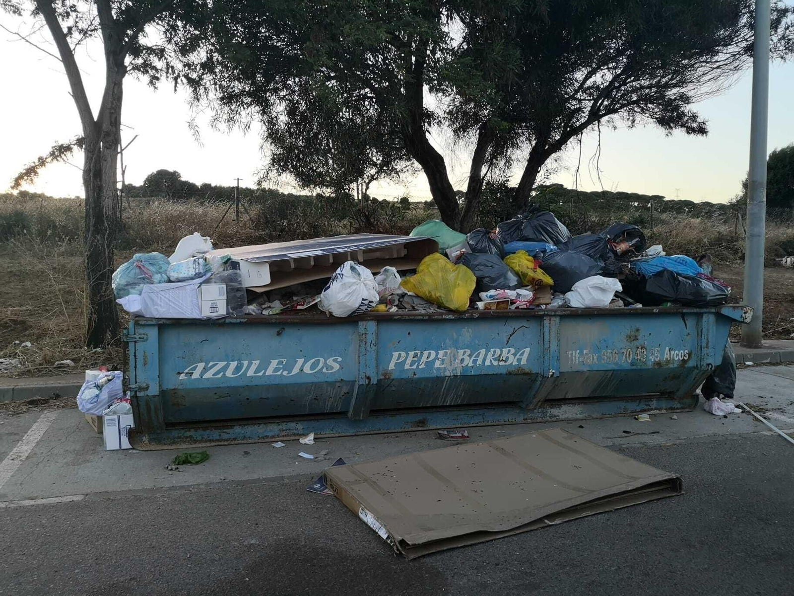 Una imagen aportada por la plataforma para denunciar la suciedad en la zona