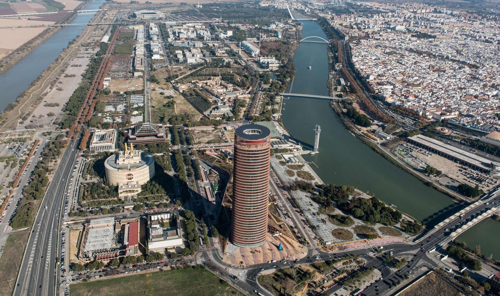 Vista aérea del Parque Científico y Tecnológico Cartuja (PCT Cartuja).