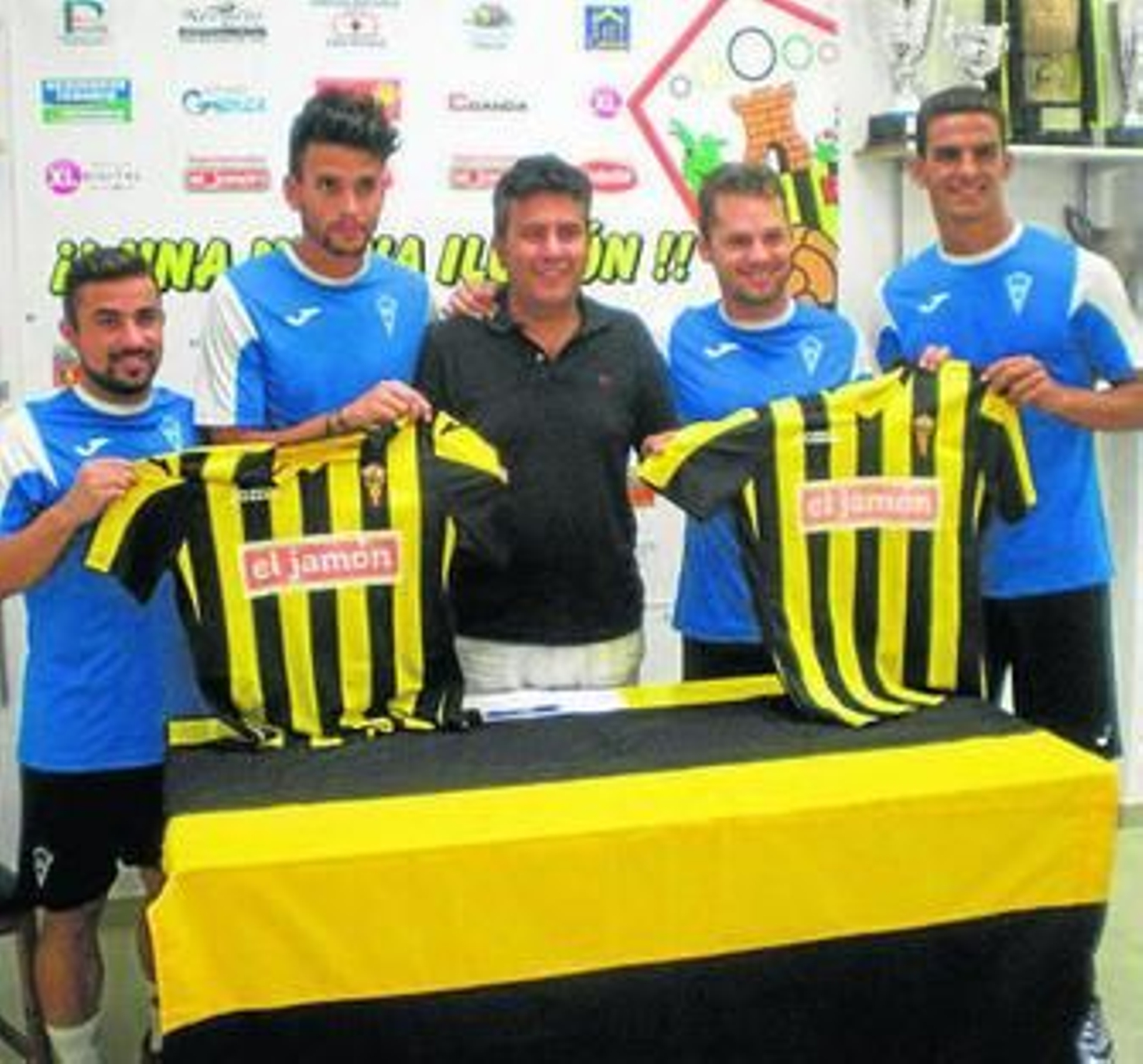 Lúa, Del Río, Adolfo Verano (directivo), David Llano y Pablo Aguilera.