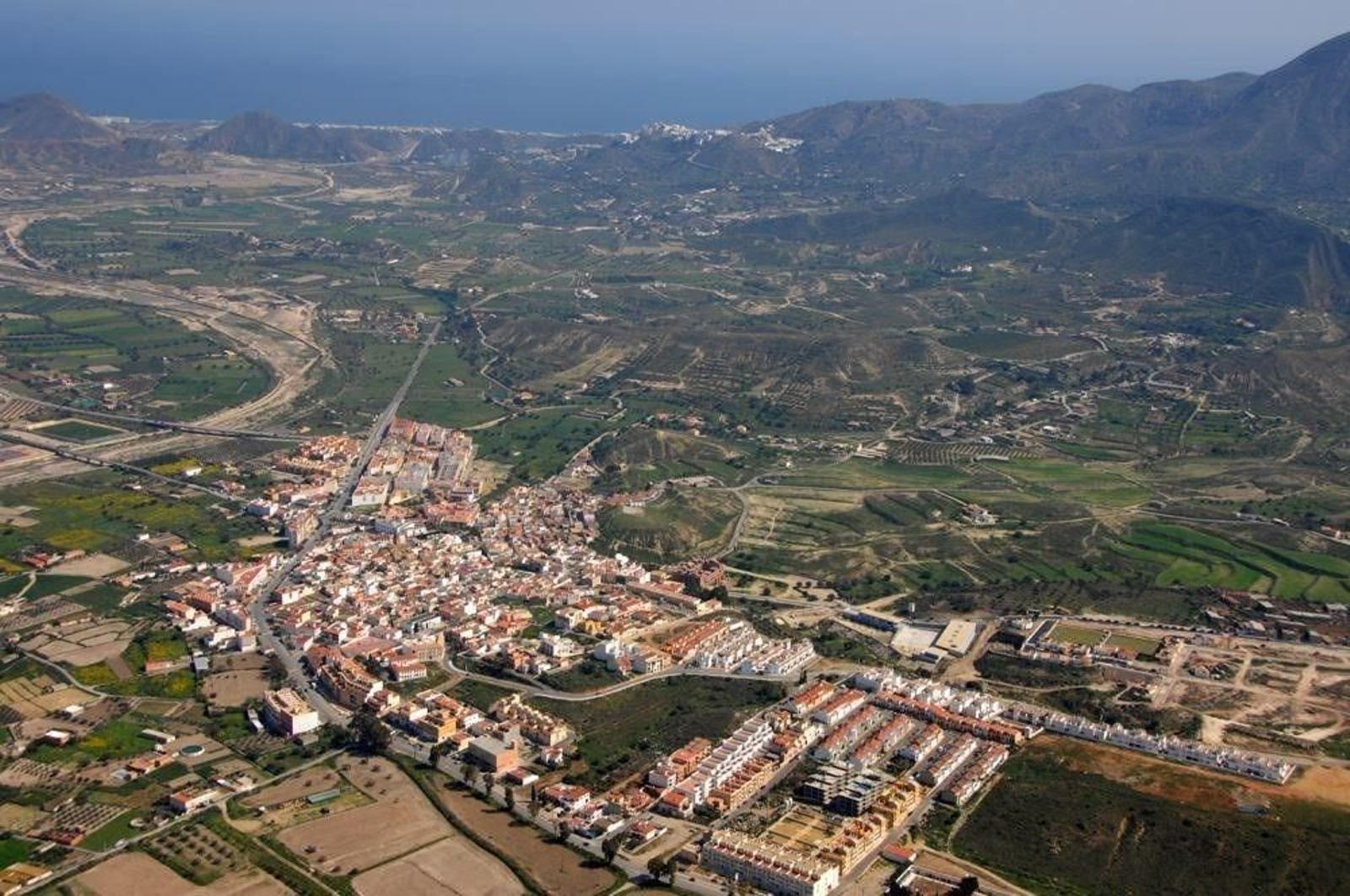 Vista aérea del municipio de Turre.