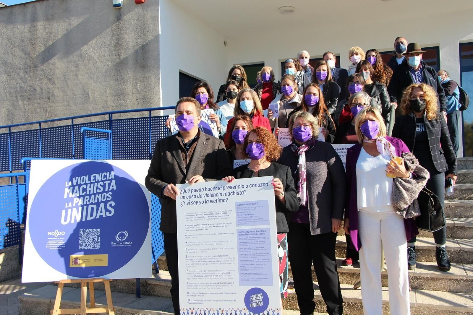 Presentación de los Puntos Violeta en Sevilla, en el Centro Deportivo de San Jerónimo.