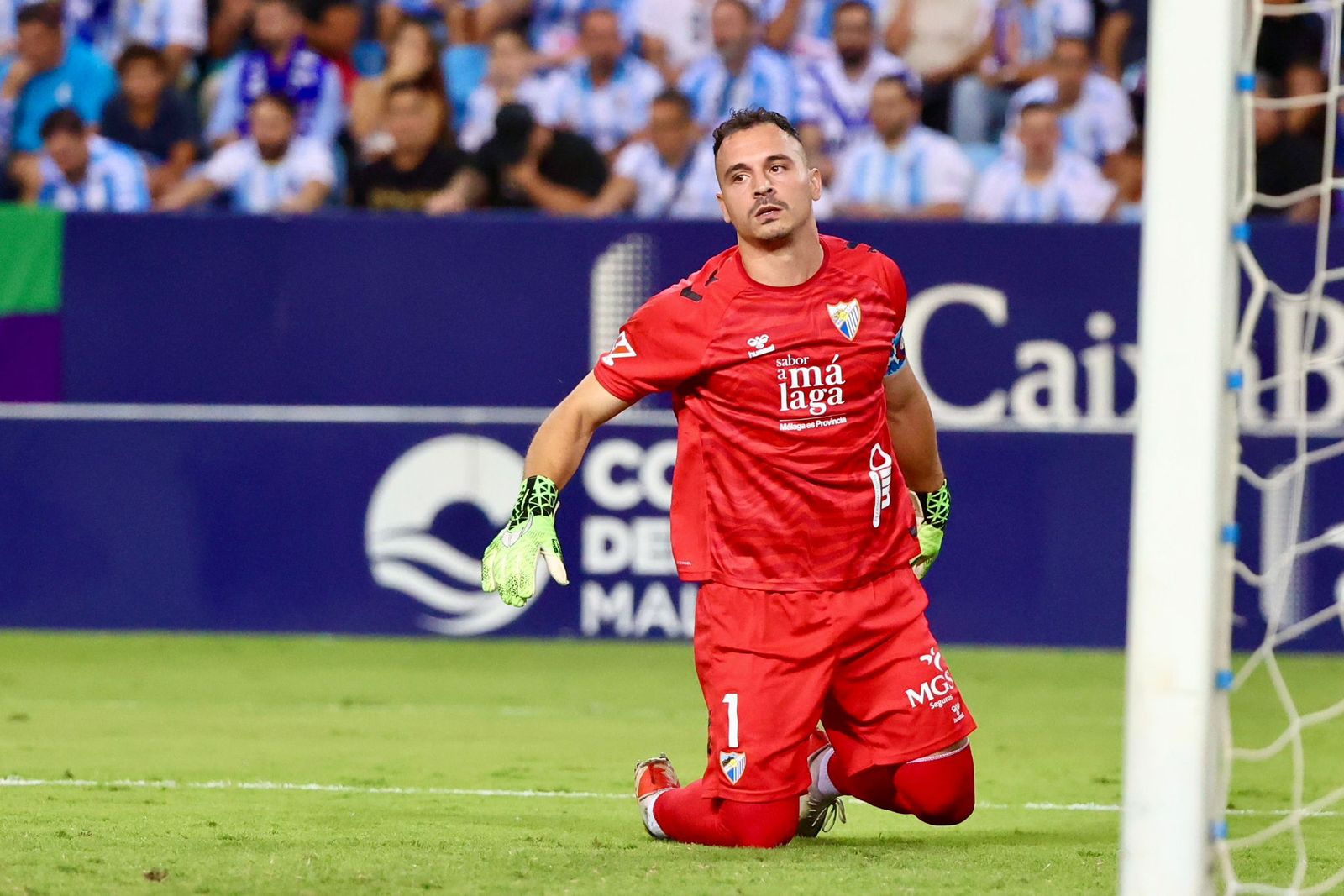 Alfonso, durante el Málaga-Elche.