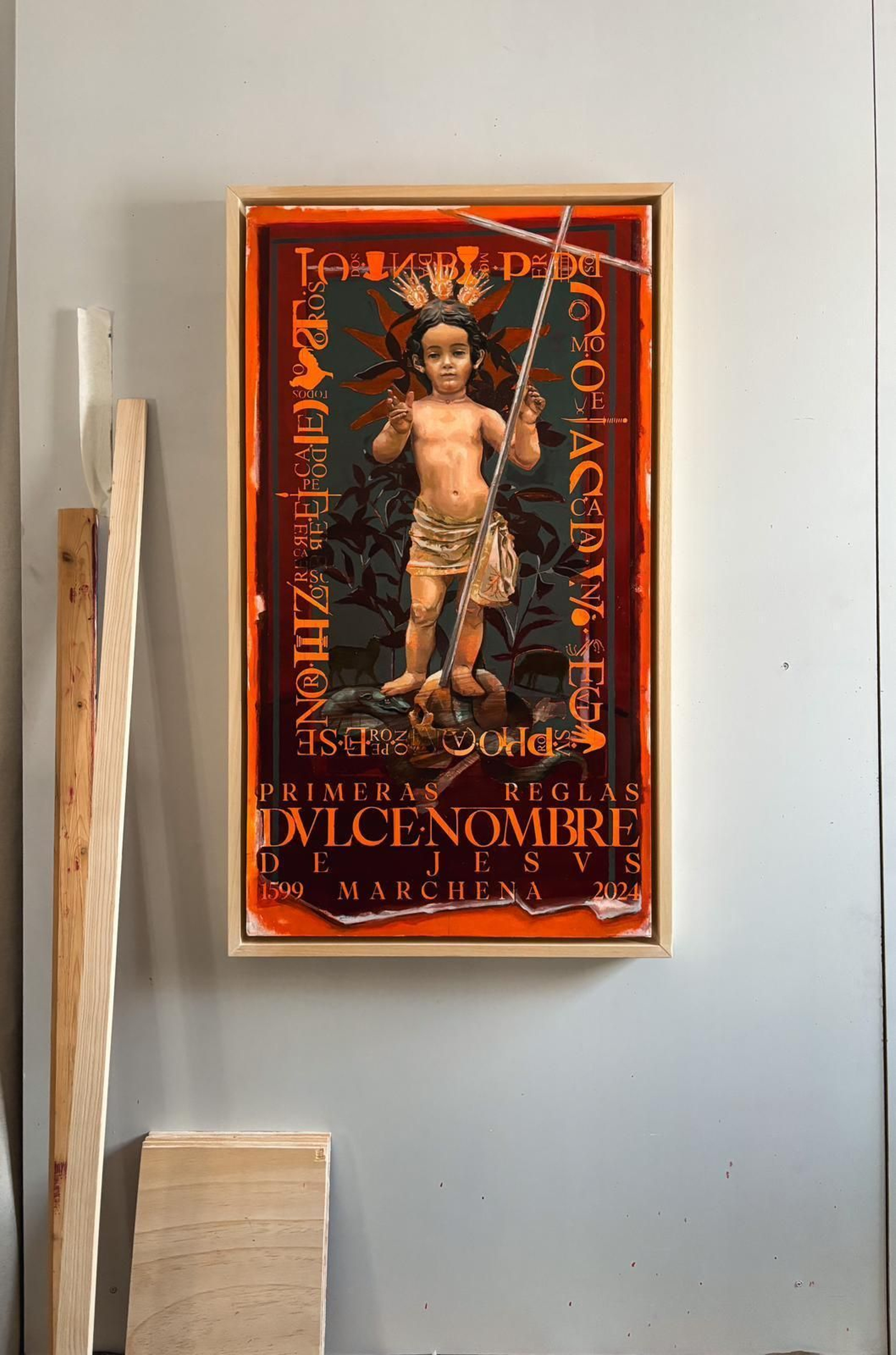 El cartel en el estudio del autor