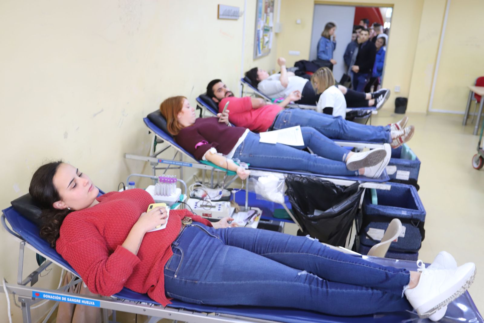 Una edición anterior de campaña de donación de sangre en la Universidad de Huelva.
