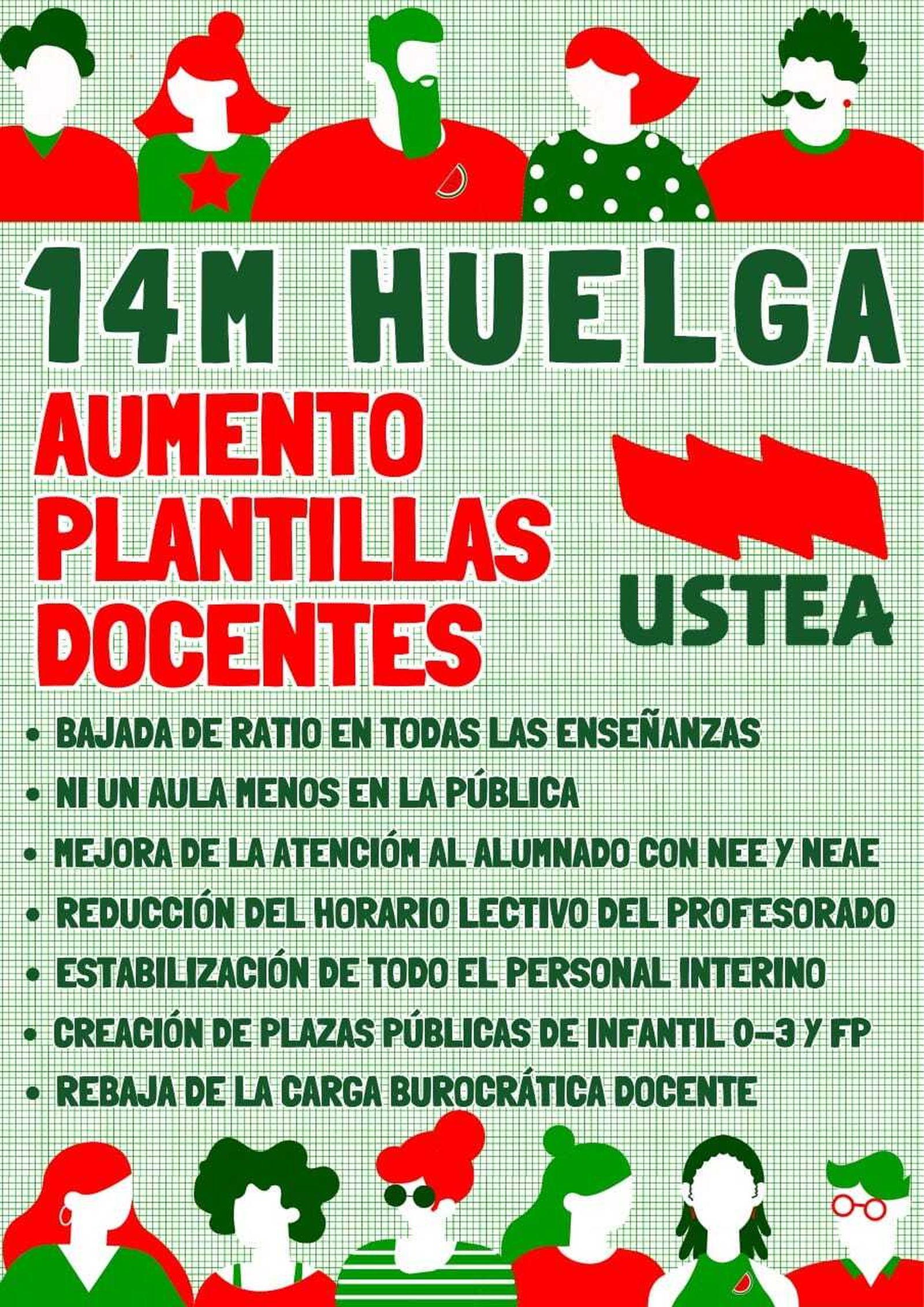 Cartel de convocatoria de la huelga.