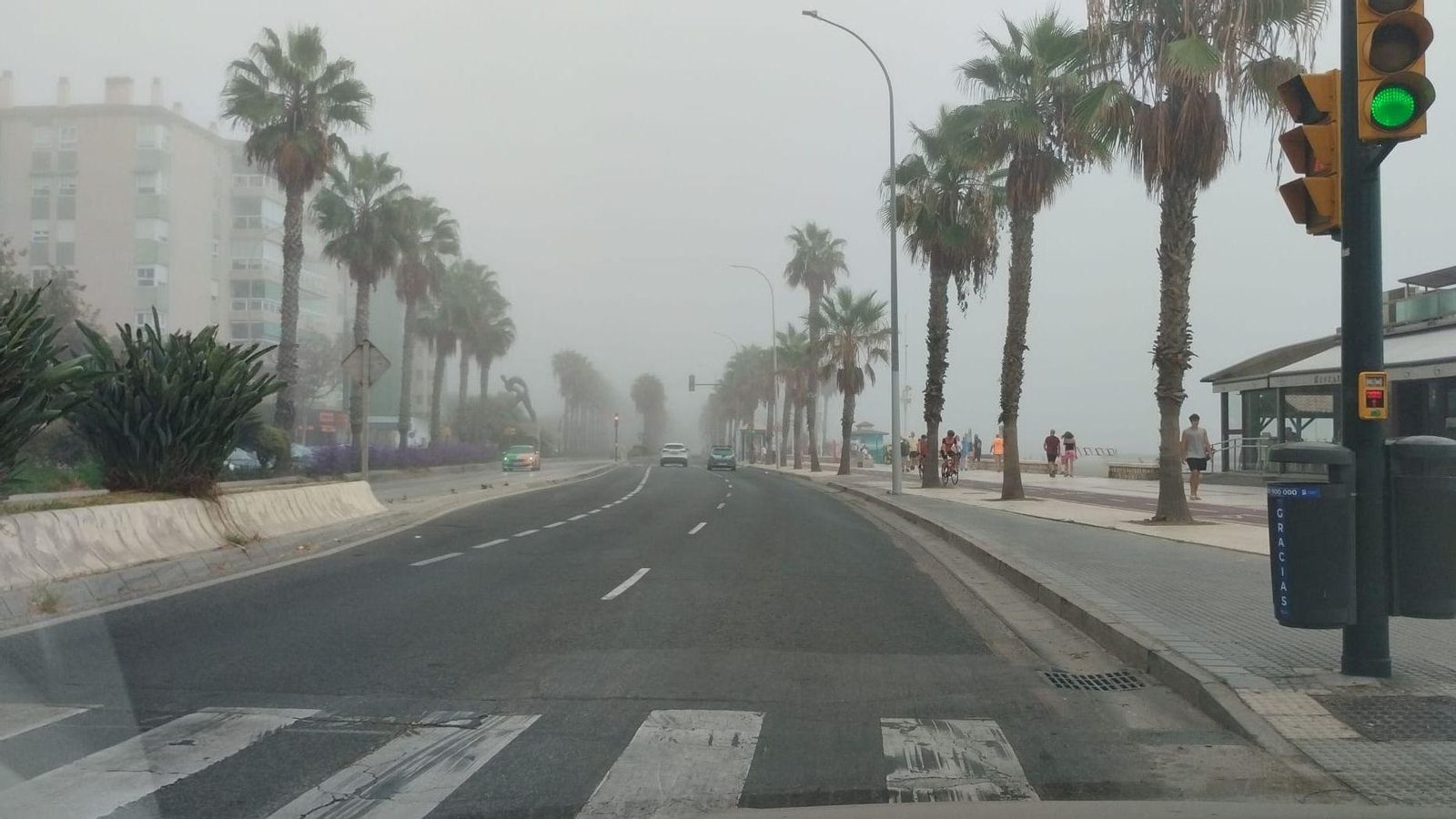Carretera a la altura del Paseo Marítimo de Huelin