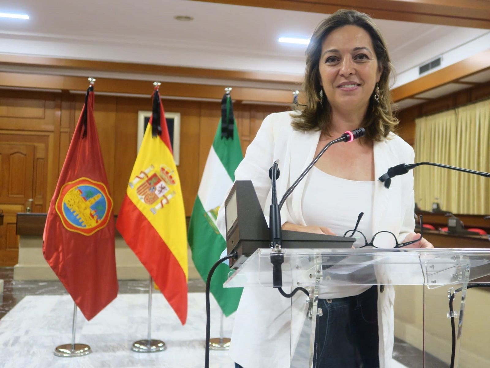 Isabel Ambrosio, en una intervención en el Ayuntamiento de Córdoba.