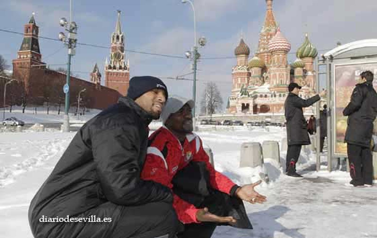 Todos se hicieron fotos junto con la nieve de la capital rusa. 

Foto: Antonio Pizarro