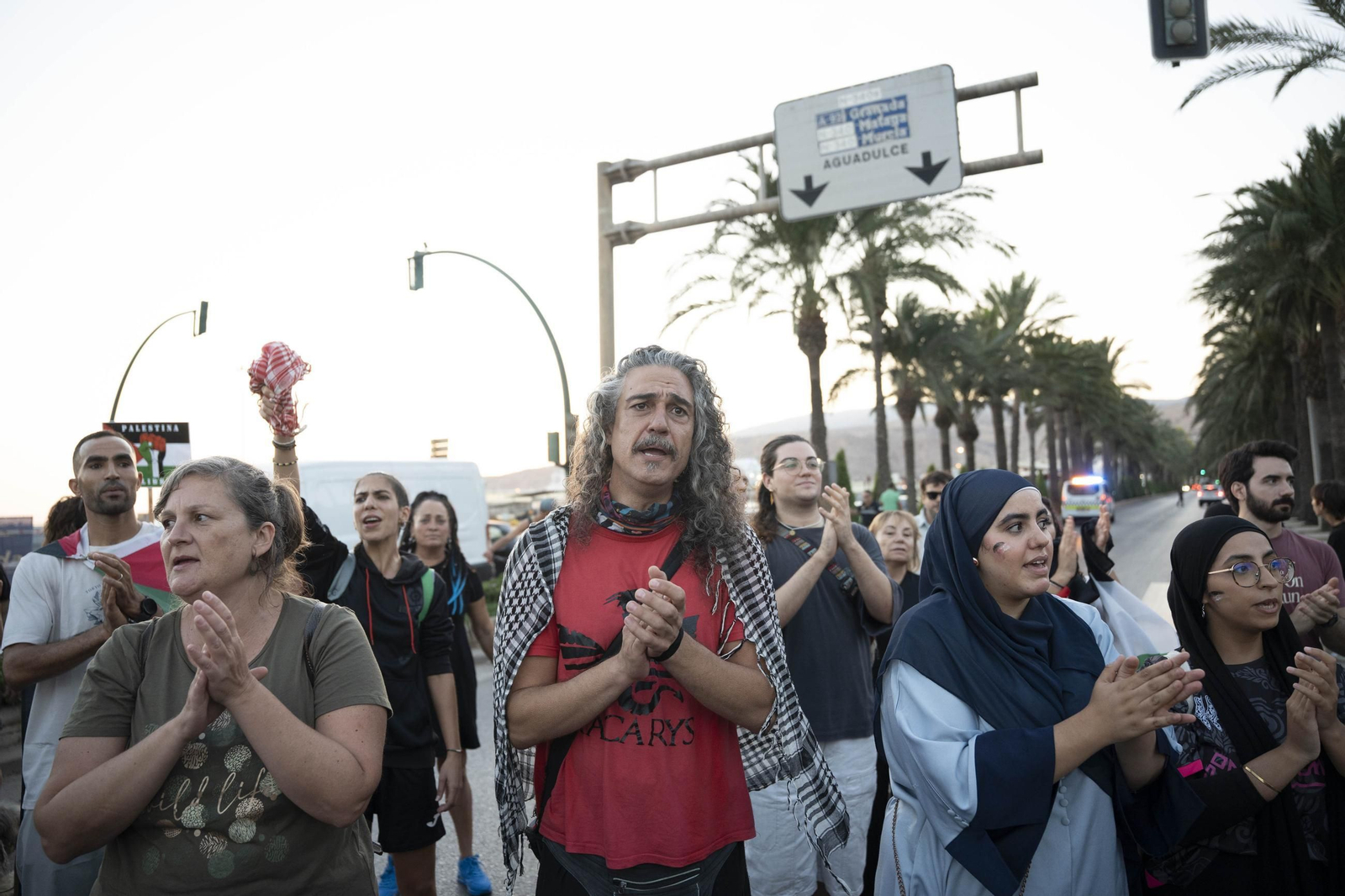 Manifestación convocada por la Plataforma Almería por Palestina
