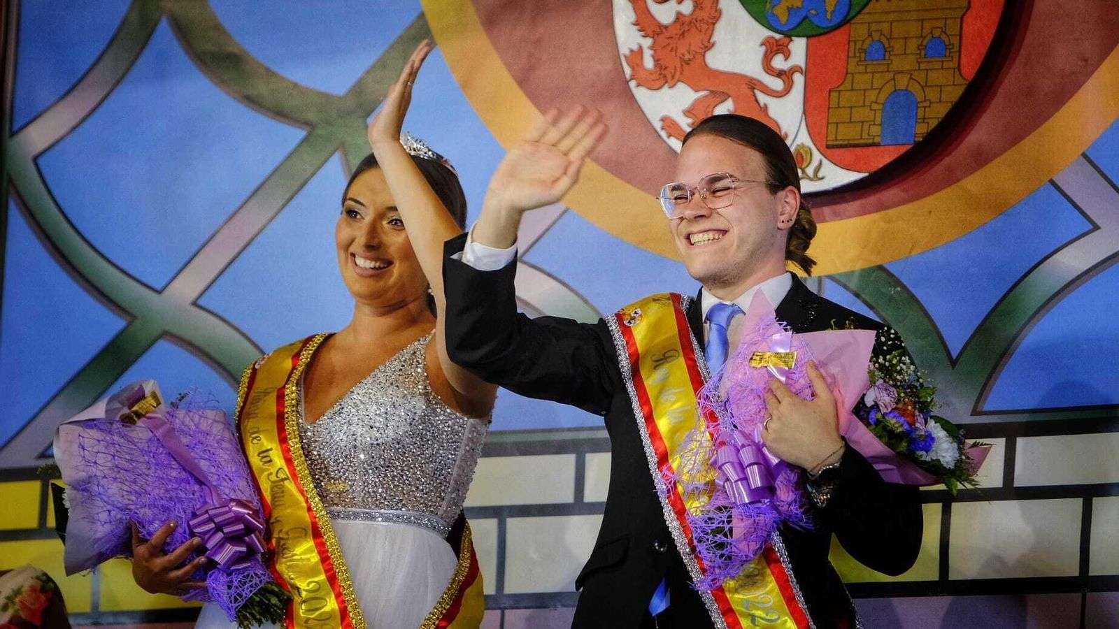 Claudia Castaño y Blas Rodríguez, tras ser elegidos Reyes de la Feria 2022