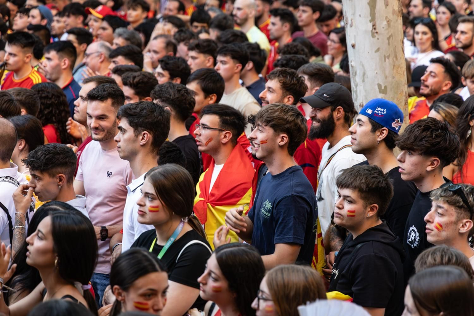 La euforia jiennense por la victoria de España, imágenes