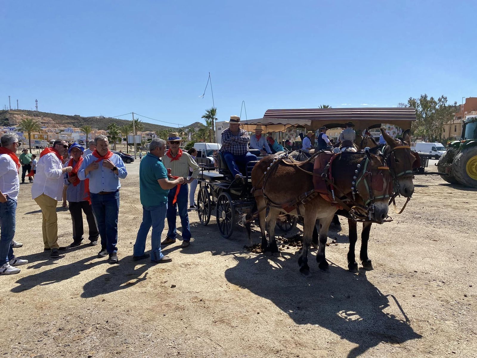 Encuentro de romeros y caballistas en Honor a la Virgen del Pilar de Jaravía