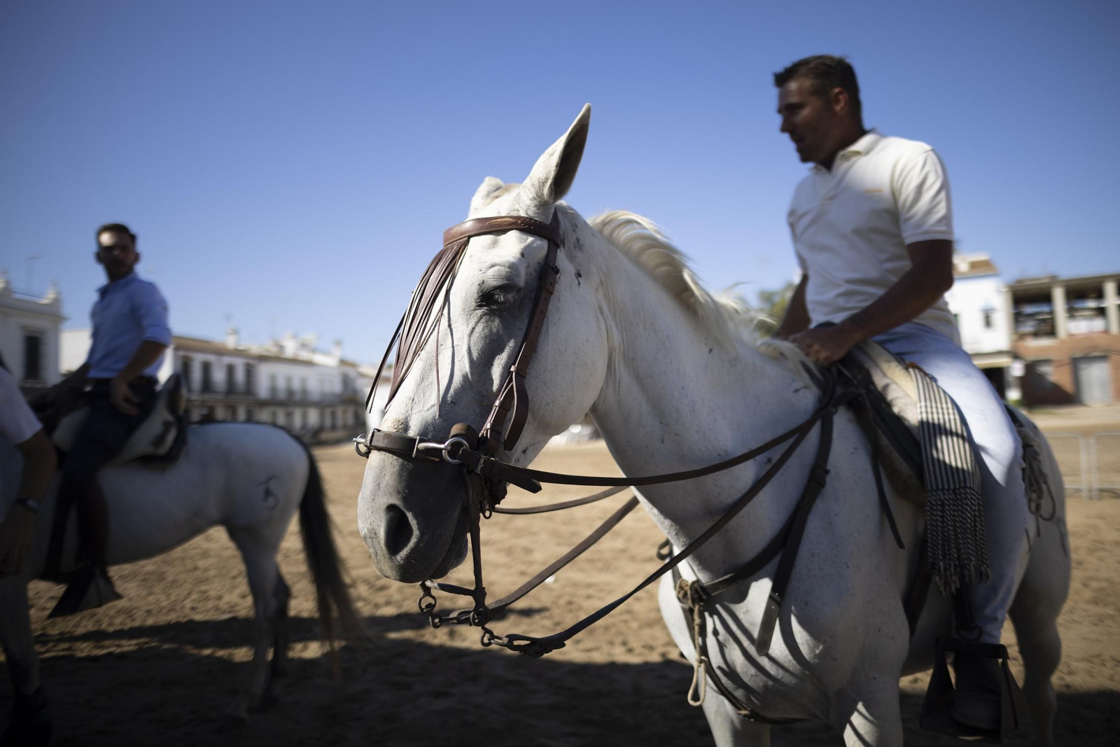 Ambiente del jueves 18 de agosto en la aldea de El Rocío durante el Rocío Chico