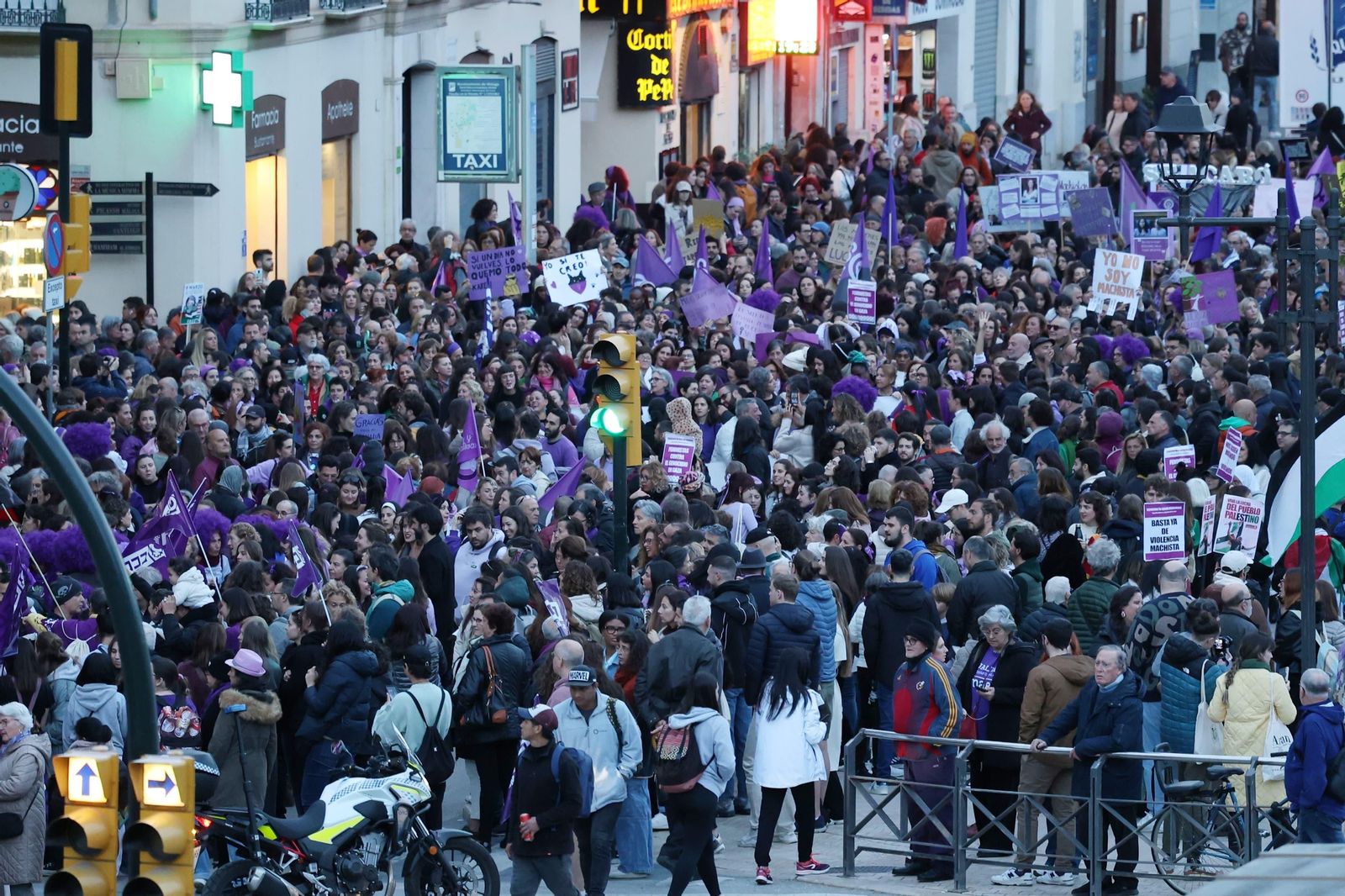 La manifestación del 8-M en Málaga, en fotos