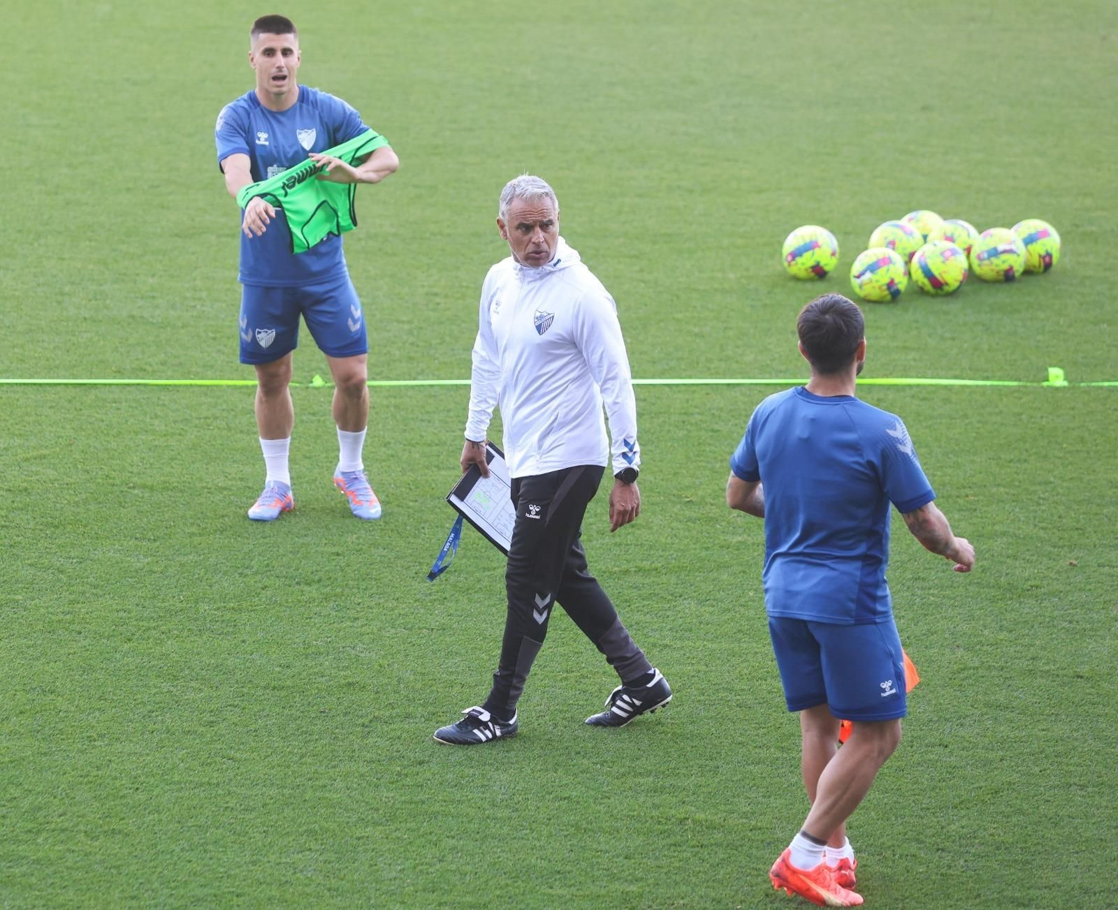 Primer entrenamiento de esta semana del Málaga, en fotos