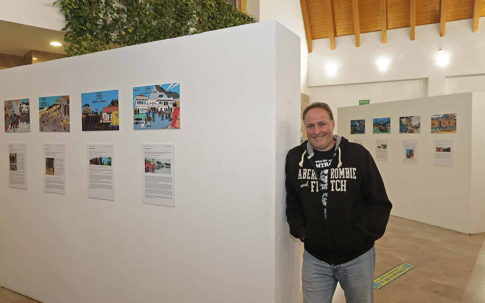 Fotos de la exposición Tintín en el Campo de Gibraltar