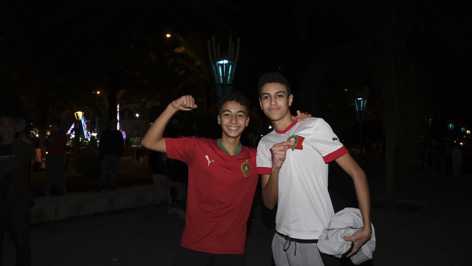 Imágenes de la celebración en Almería, del pase a semifinales de Marruecos en el Mundial de Fútbol de Qatar