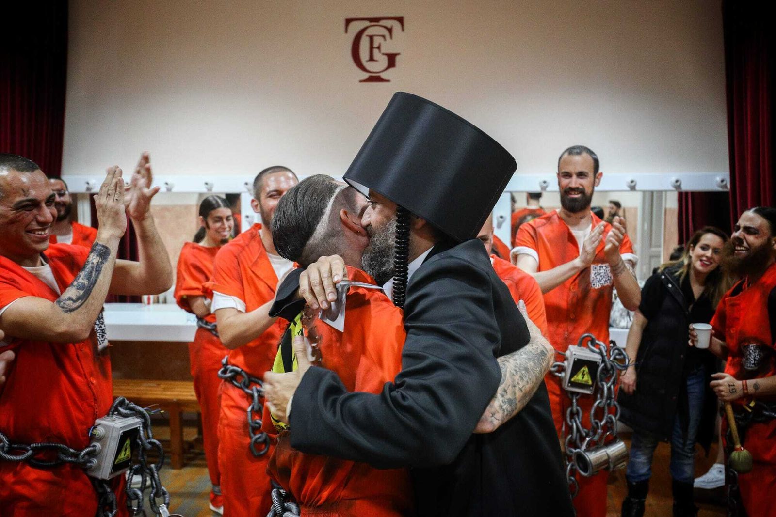 Ambiente en camerinos