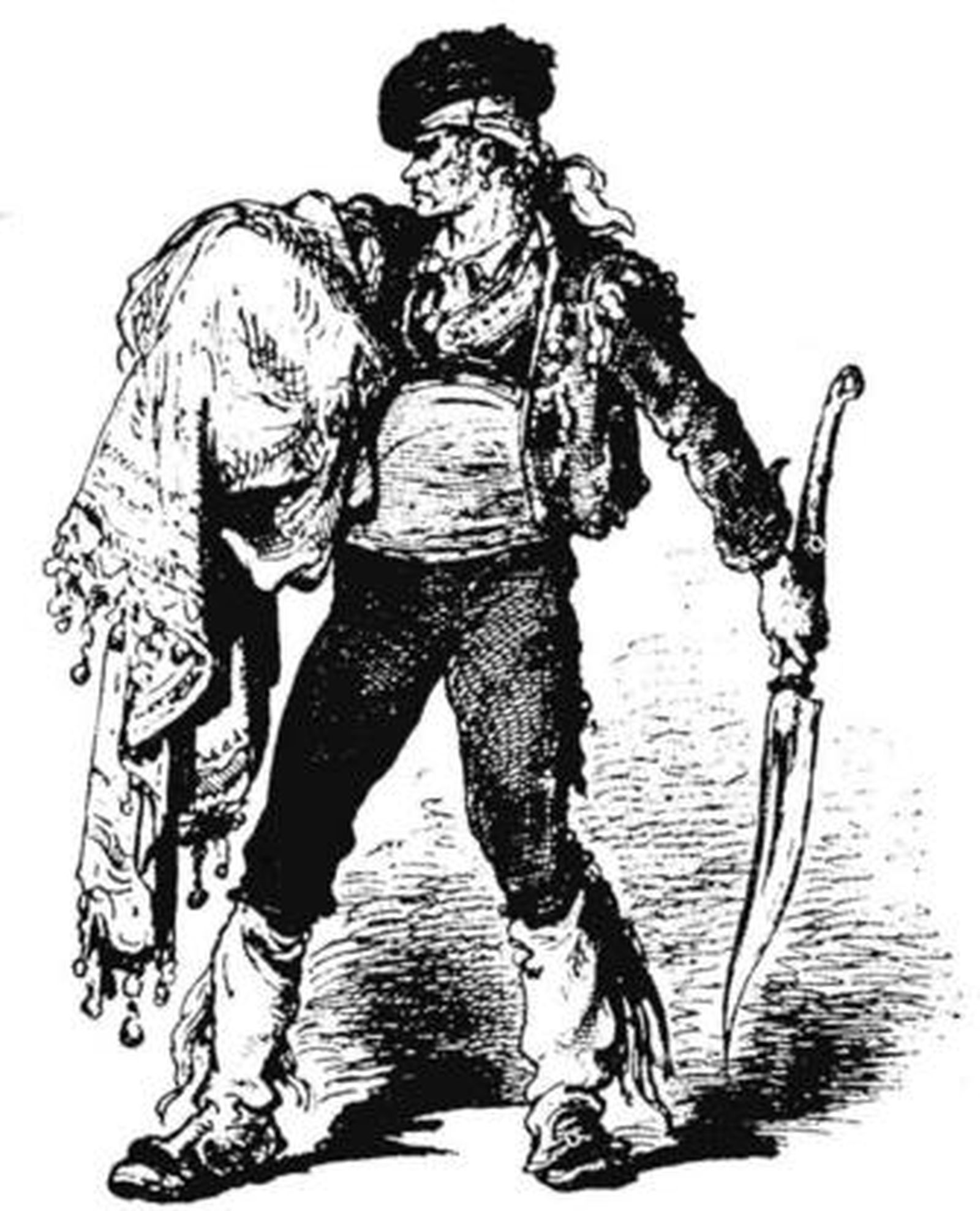 Ilustración de un bandolero que puede verse en el Museo de Ronda.