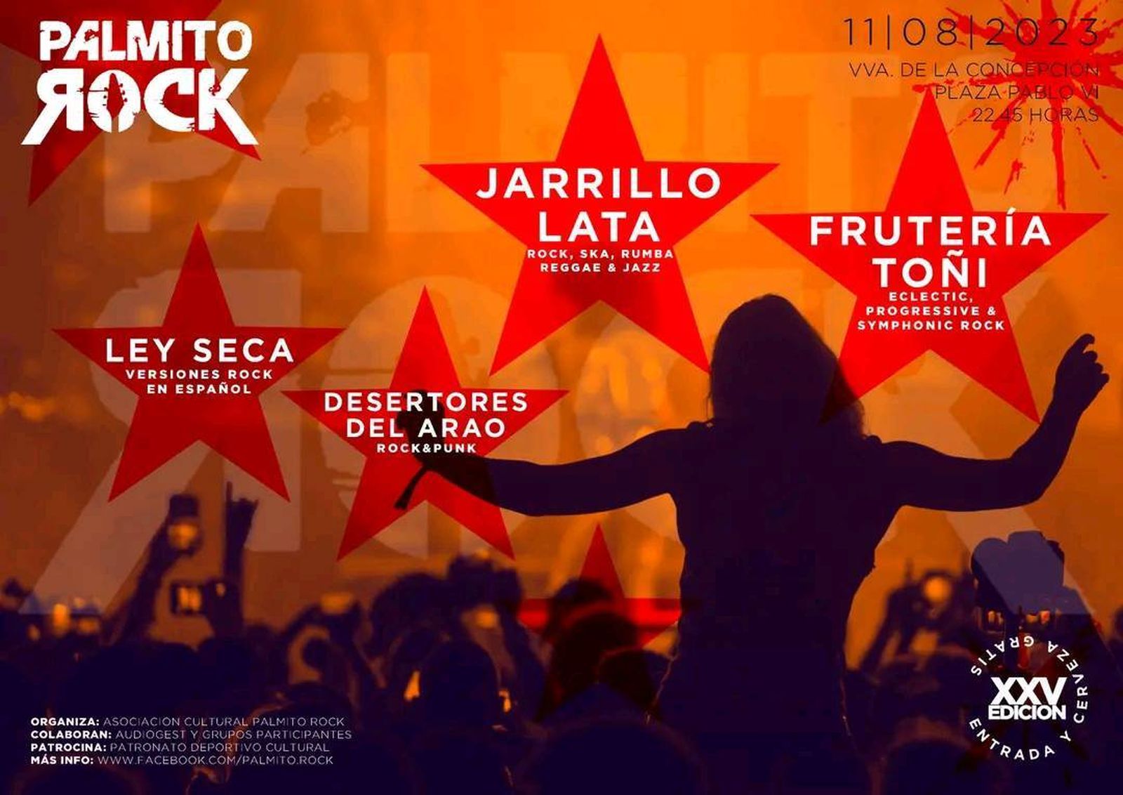 Cartel promocional del Palmito Rock.