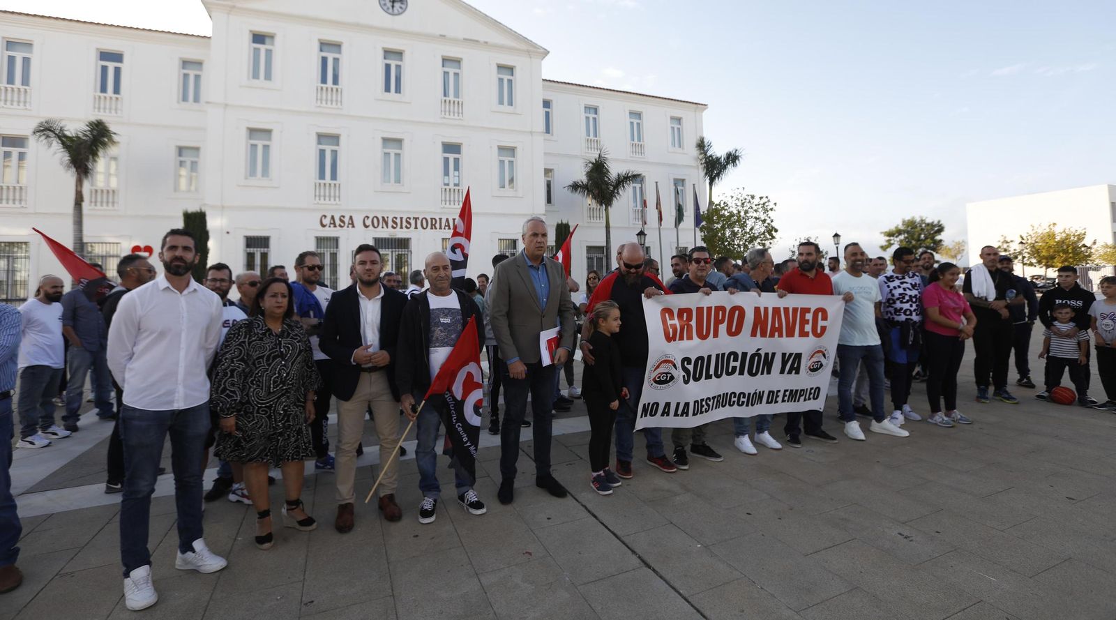 Asamblea de los trabajadores de la empresa Navec con Juan Carlos Ruiz Boix