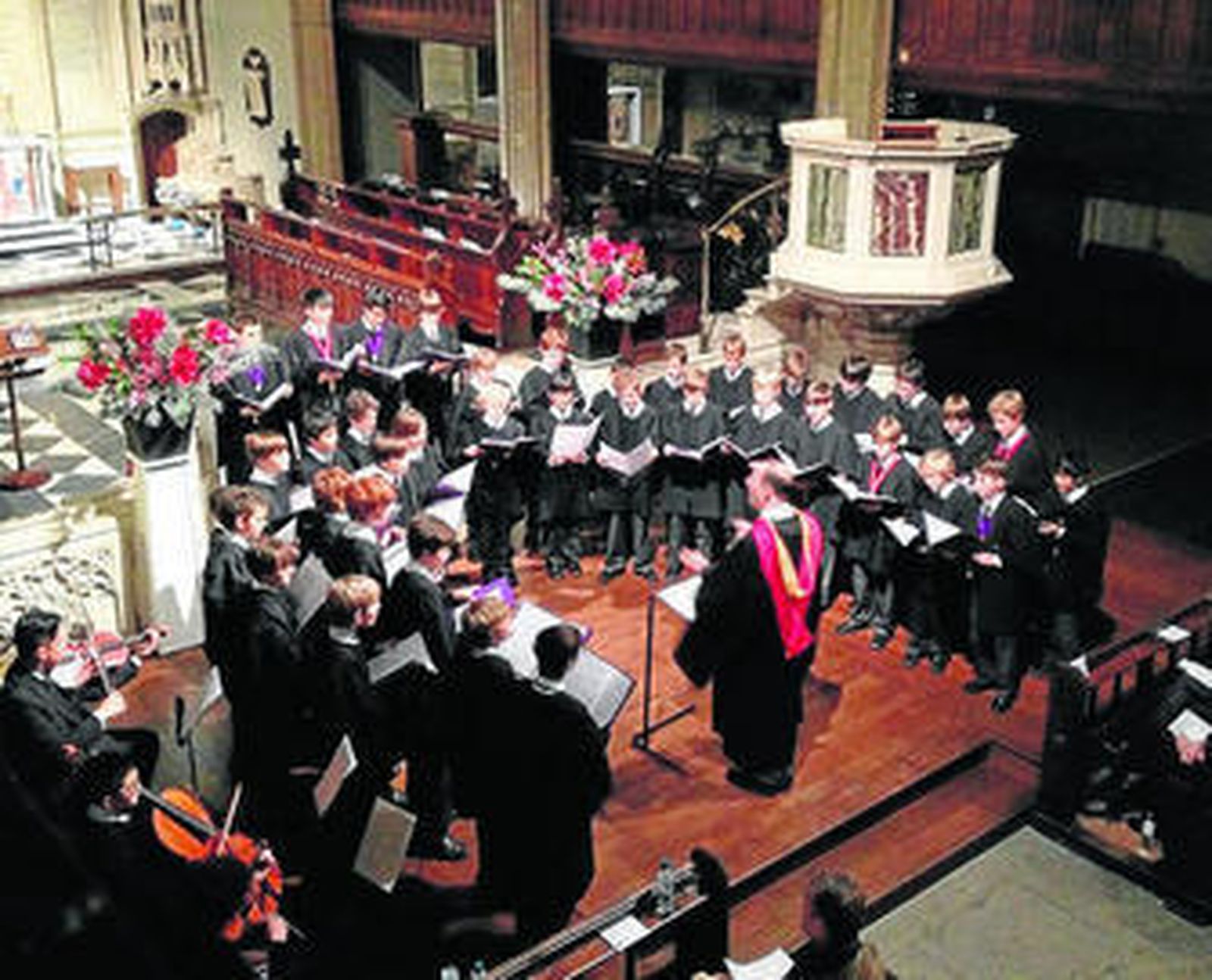 El coro de la abadía de Westminster en una pasada actuación.
