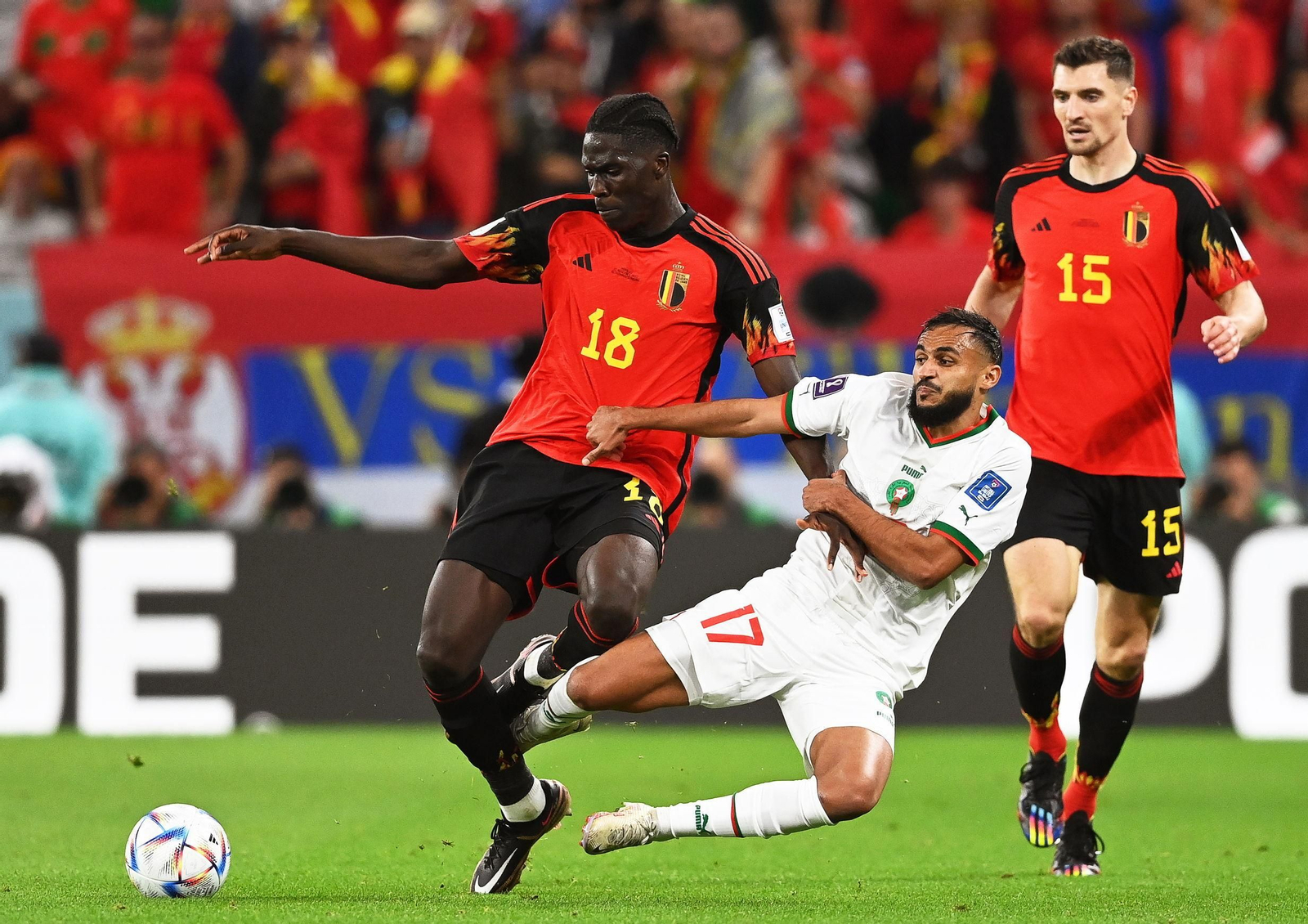 Las fotos del Bélgica-Marruecos del Mundial de Qatar