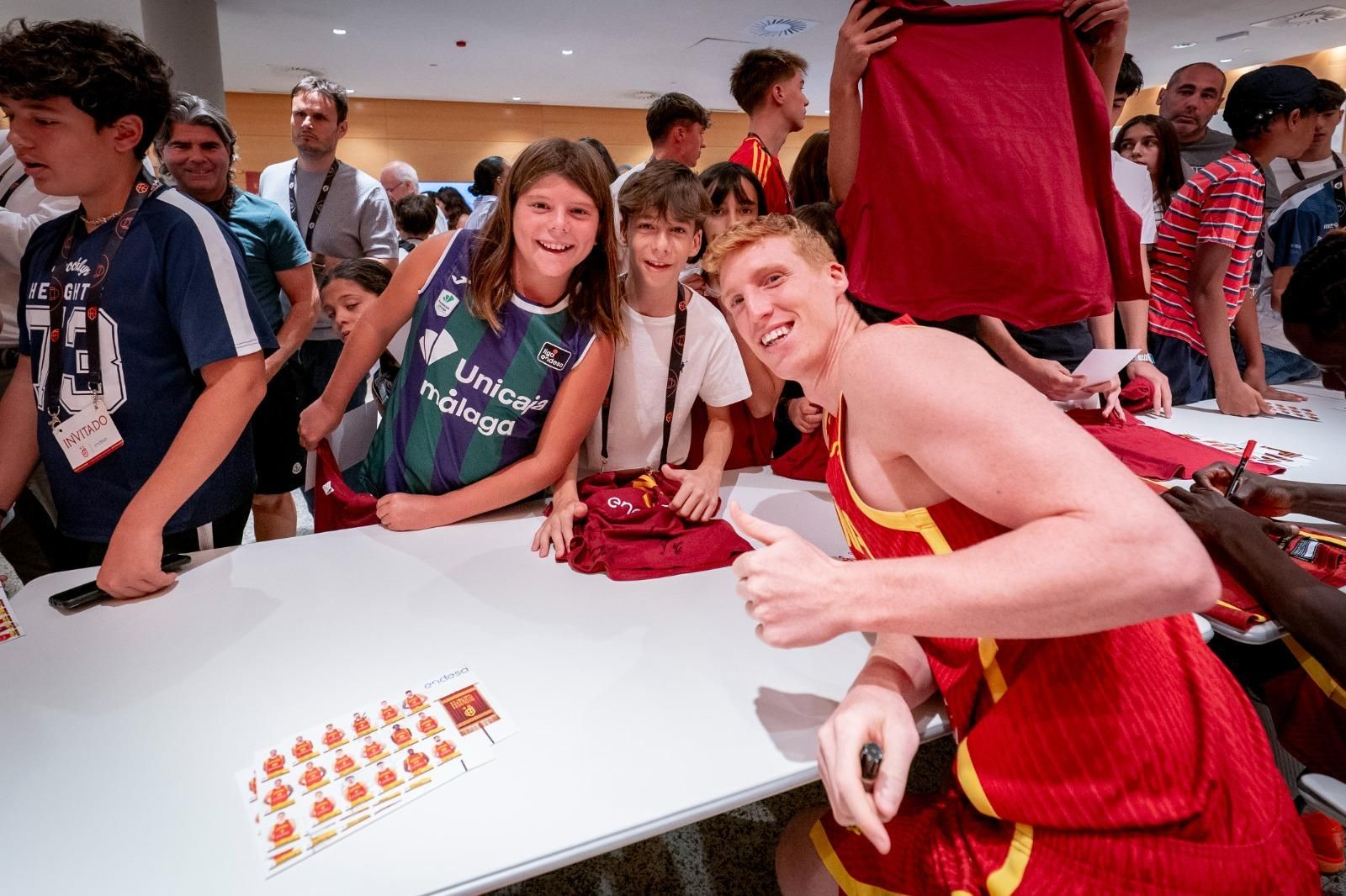 Alberto Díaz y Mario Saint-Supéry, en la presentación de España para el Eurobasket