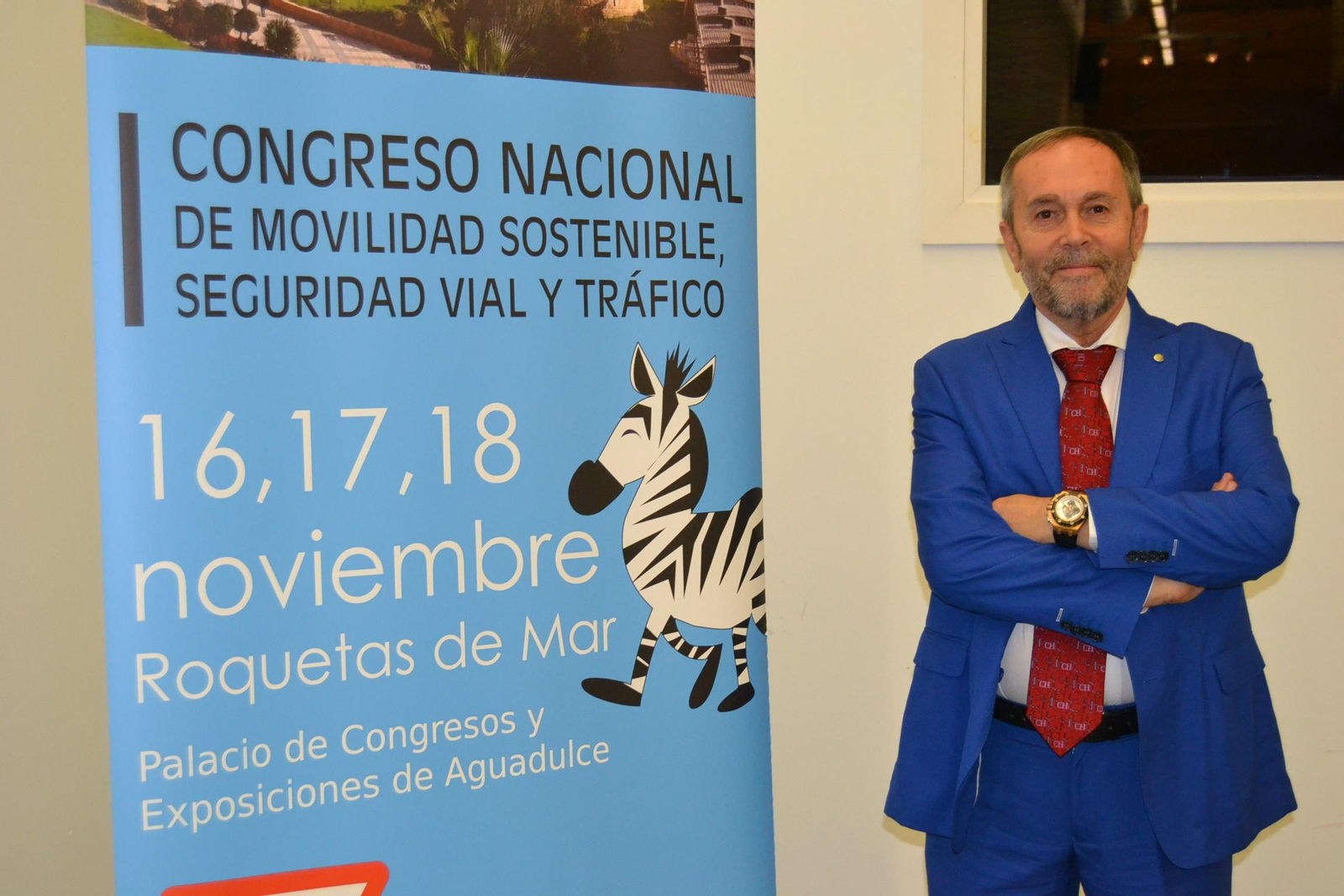 Autoridades en la inauguración del Congreso de Movilidad, ayer tarde en Aguadulce.