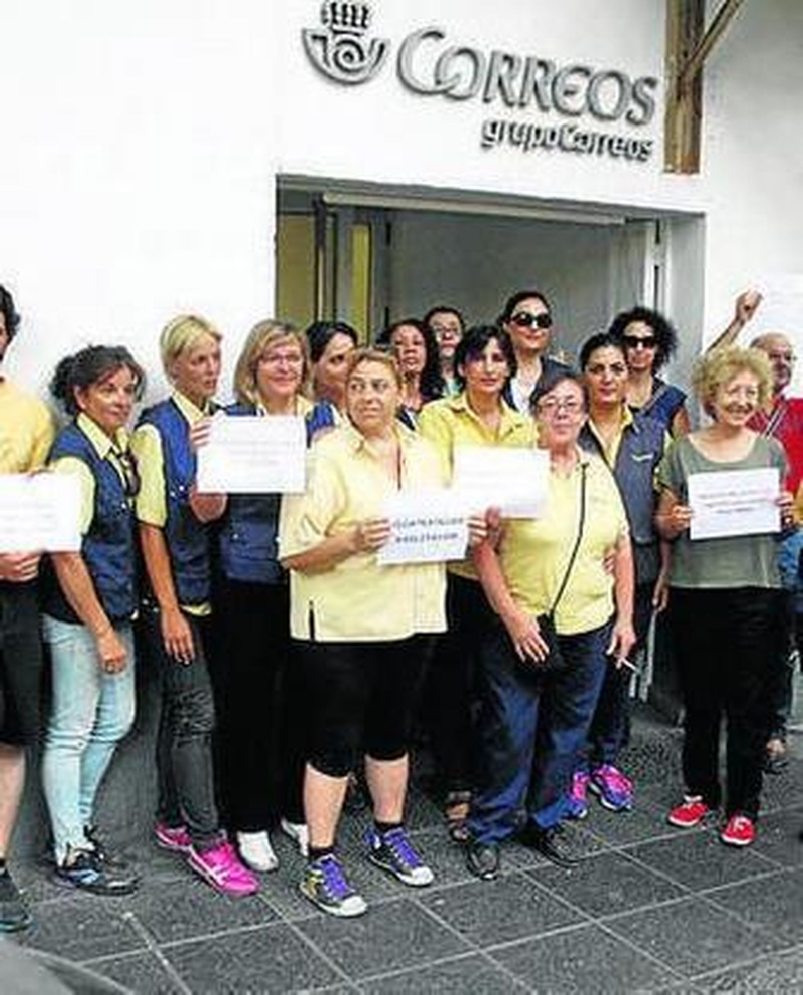 Protesta de carteros el año pasado.
