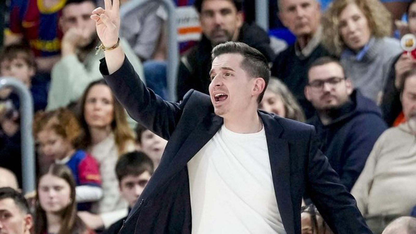 Arturo Ruiz, en el partido de su estreno ante el Barça