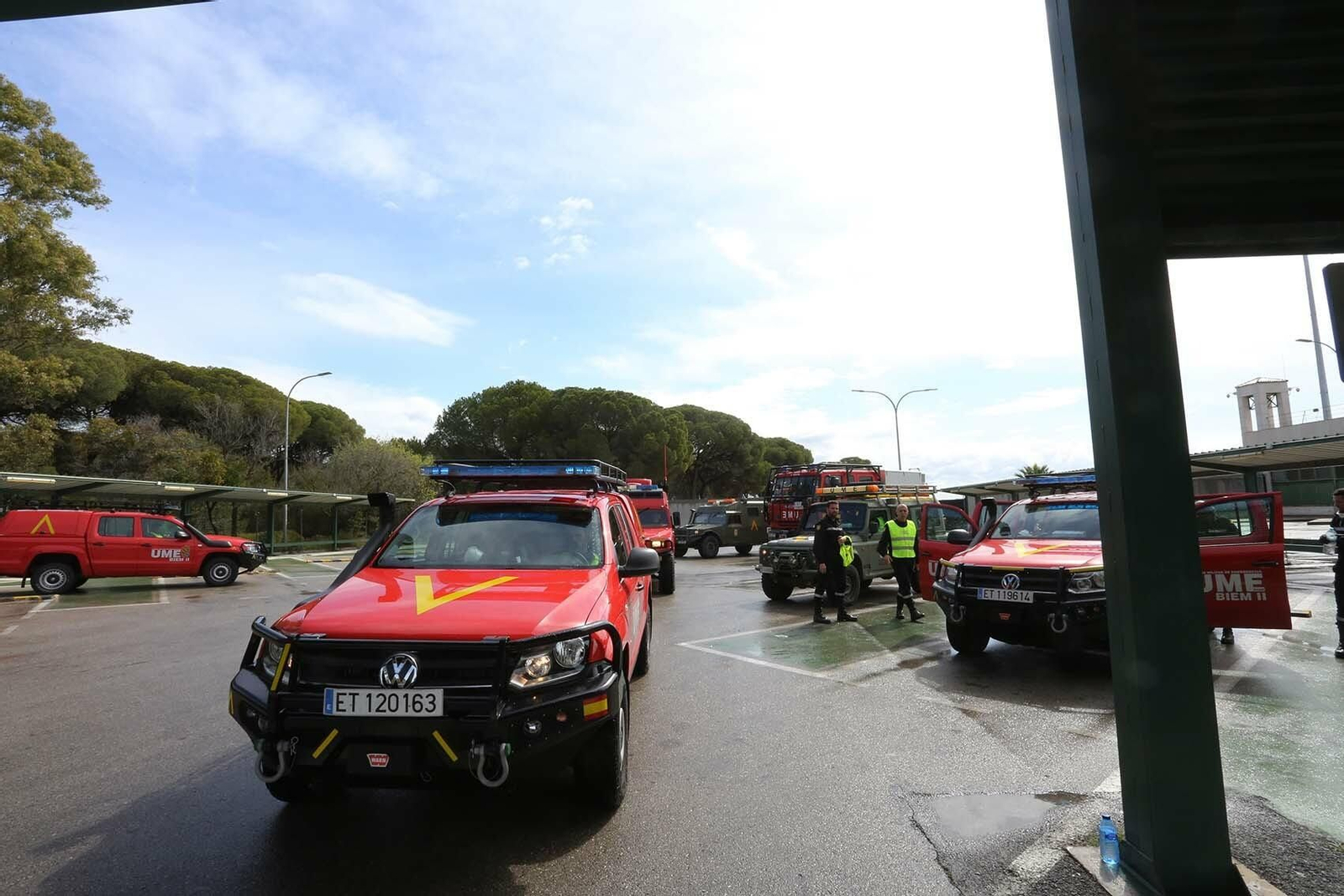 Coronavirus:Imágenes de la Unidad Militar de Emergencias actuando en Jerez