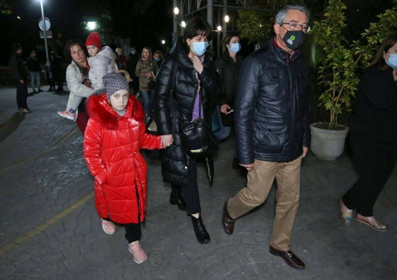 La llegada a Málaga del autobús con 47 ucranianos, en fotos